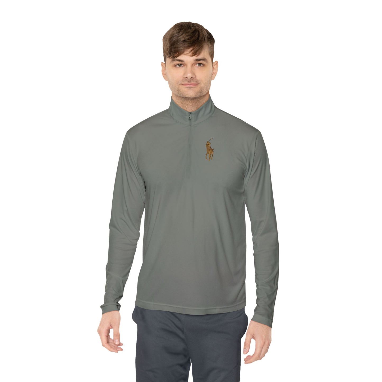 Quarter-Zip Pullover — Classic Polo Pony Embroidered Pullover