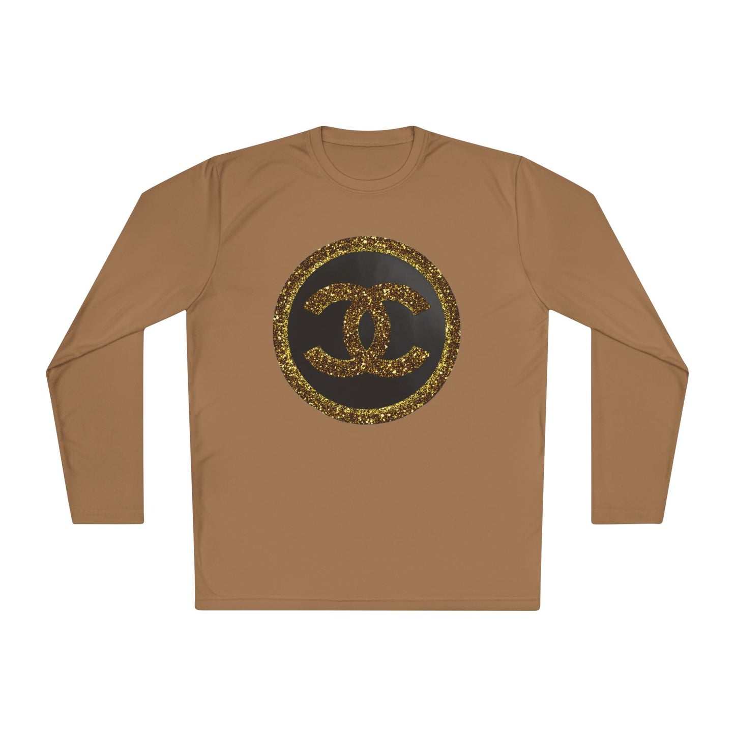 Gold Glitter Interlocking Logo Long Sleeve Tee