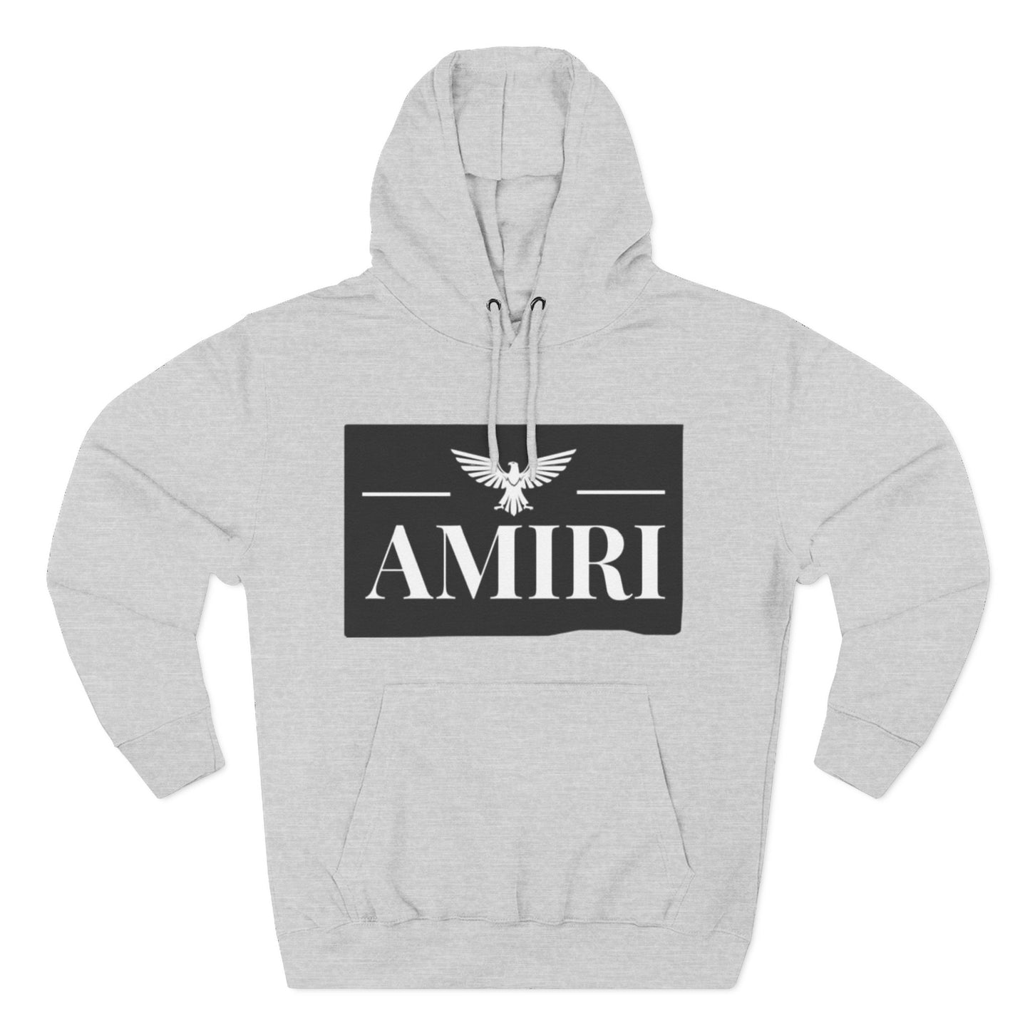 Amiri Logo Hoodie — Graphic Fleece Pullover with Eagle Emblem