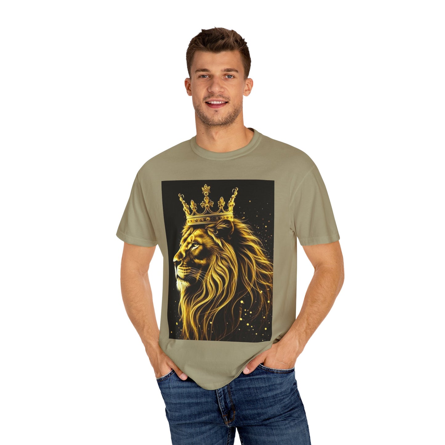 Lion King Crown T-Shirt — Regal Golden Lion Graphic Tee