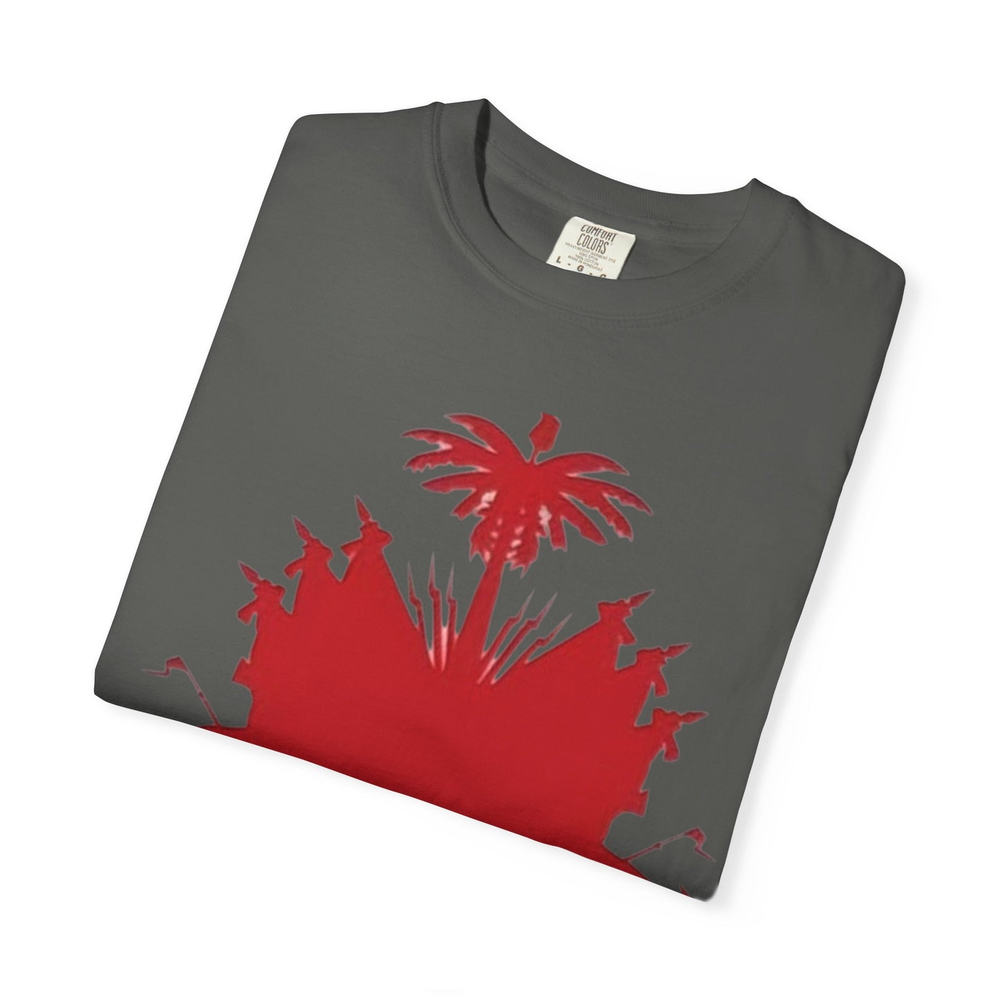 haiti Garment-Dyed T-Shirt with 'LEVEL' Design, Casual Wear, Street Style Tee, Gift for Gamers, Unique Graphic Shirt