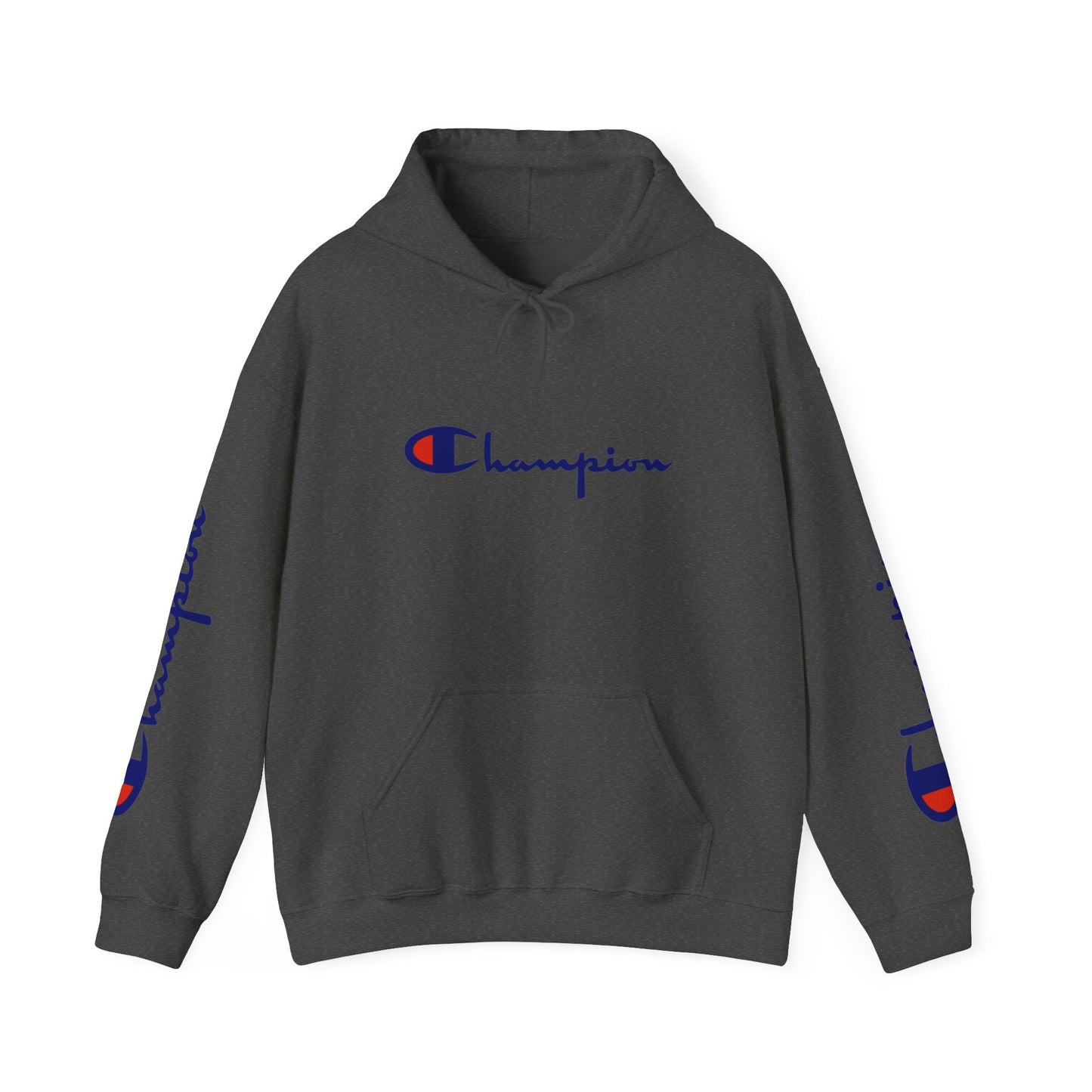 Champion Logo Unisex Hoodie, Cozy Streetwear Sweatshirt, Casual Layering Top, Gift for Him/Her, Everyday Comfort Wear