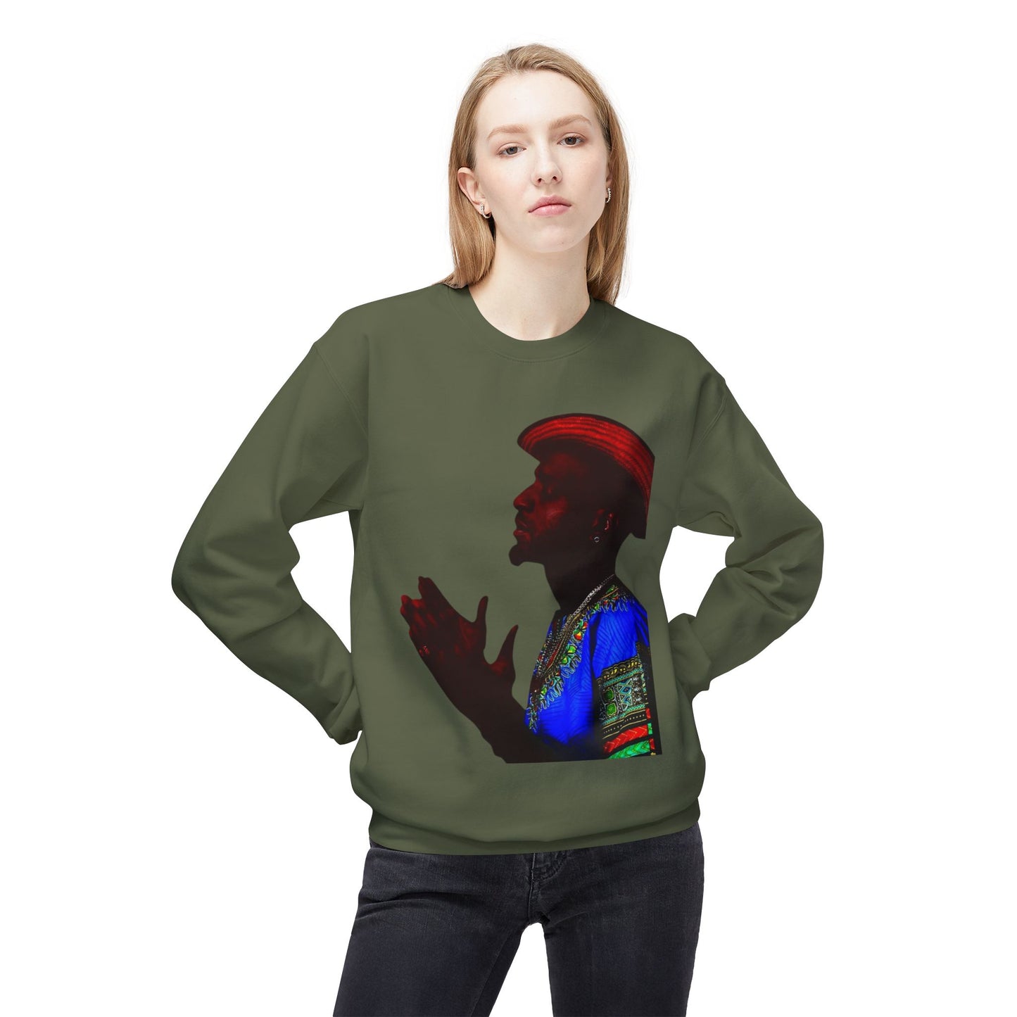 shirt local Cultural Vibes Crewneck Sweatshirt, Unisex Fleece Sweater, Ethnic Apparel, Holiday Gift, Cozy Fashion