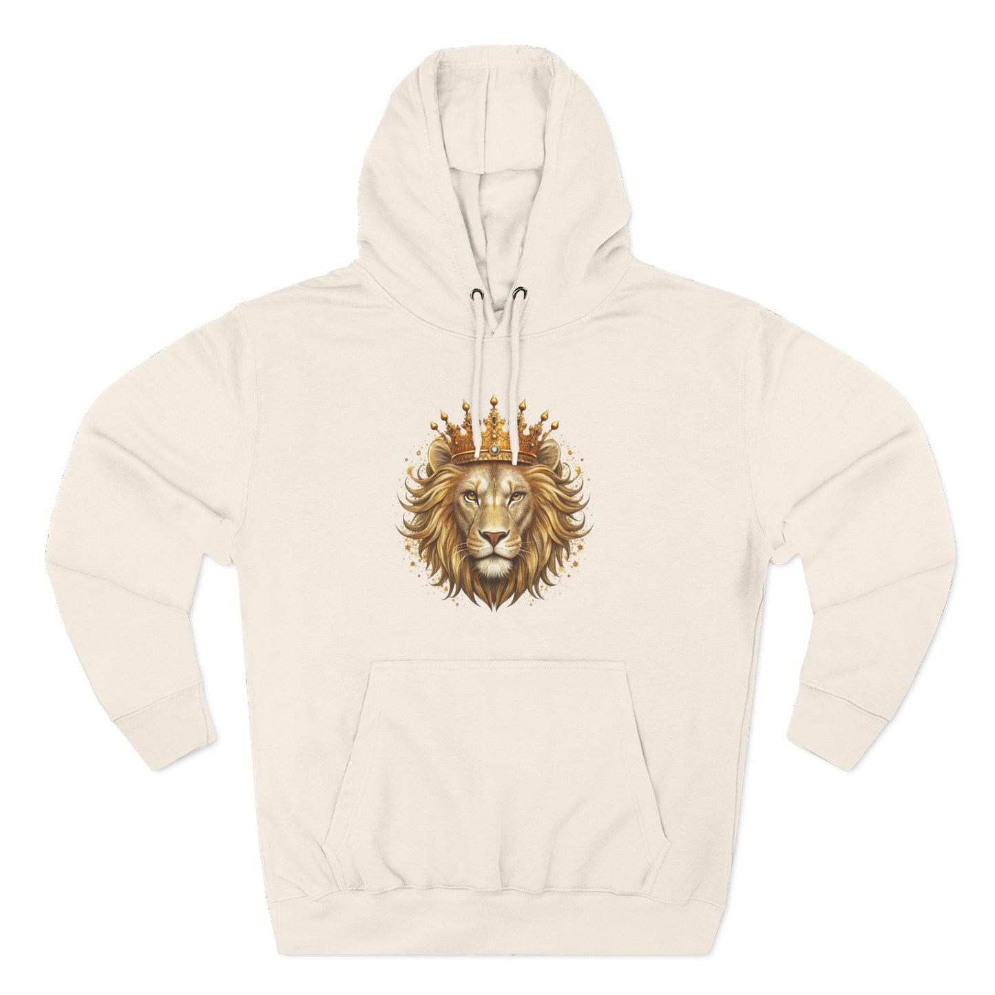 Lion with Crown Hoodie — Regal King Lion Graphic Sweatshirt