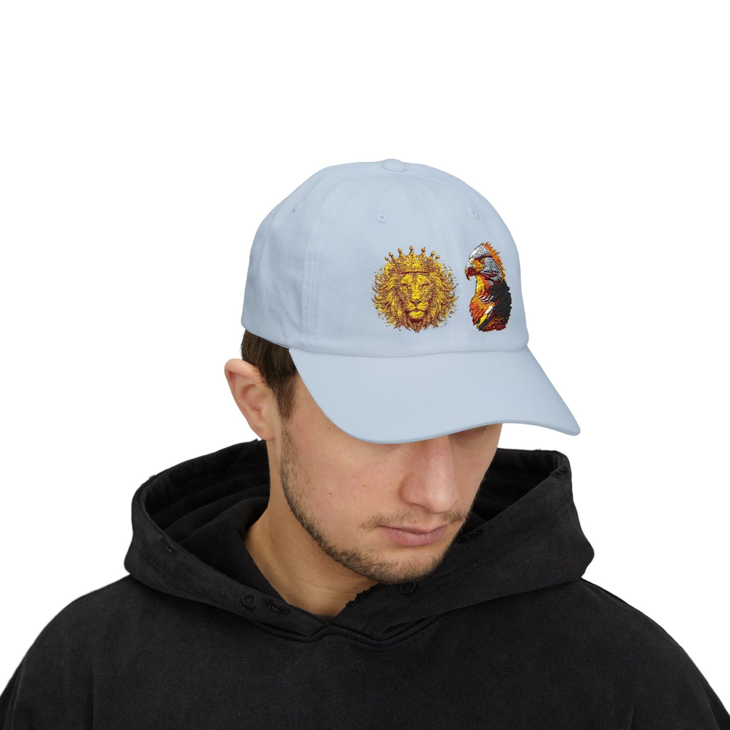Lion and Eagle Dad Cap – Embroidered Sun Lion & Eagle Baseball Hat