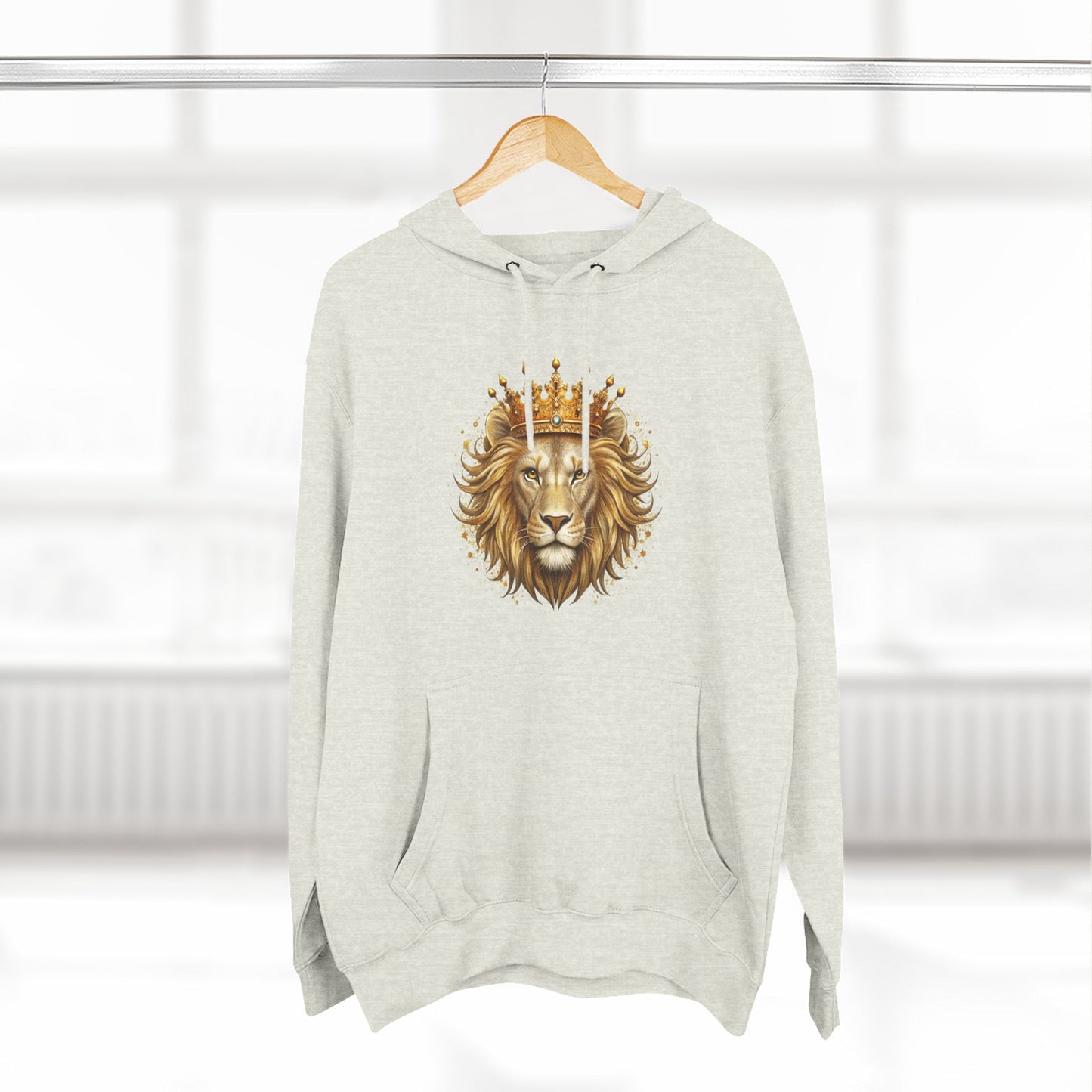 Lion with Crown Hoodie — Regal King Lion Graphic Sweatshirt