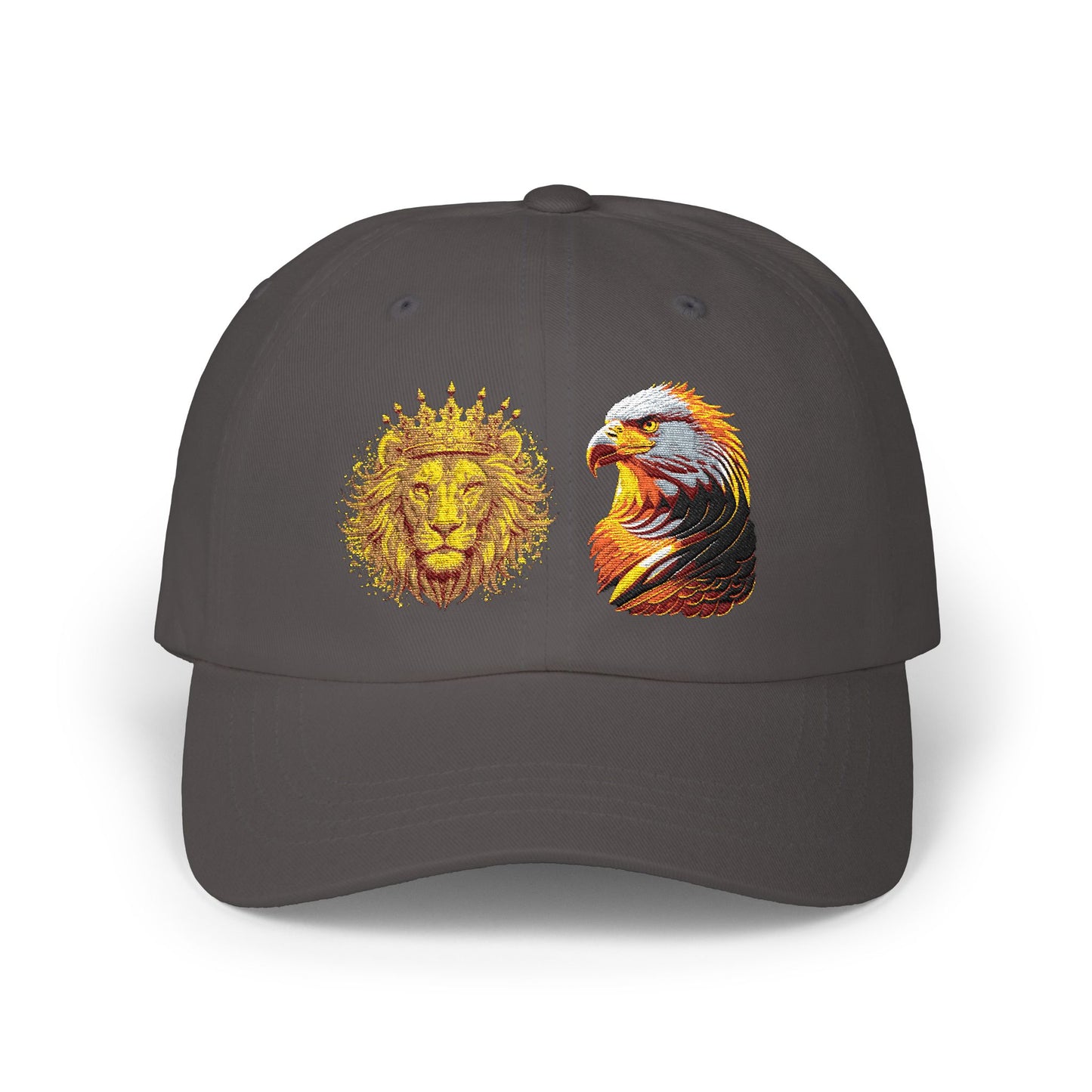 Lion and Eagle Dad Cap – Embroidered Sun Lion & Eagle Baseball Hat