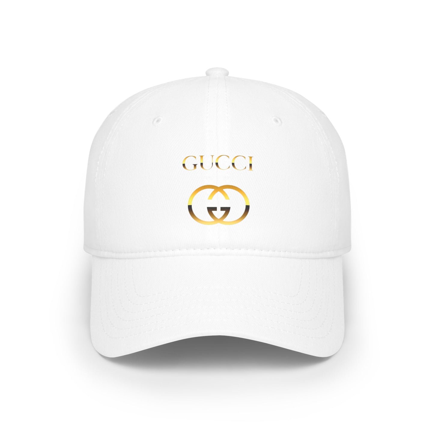 Luxurious Red Gucci-Inspired Low Profile Baseball Cap