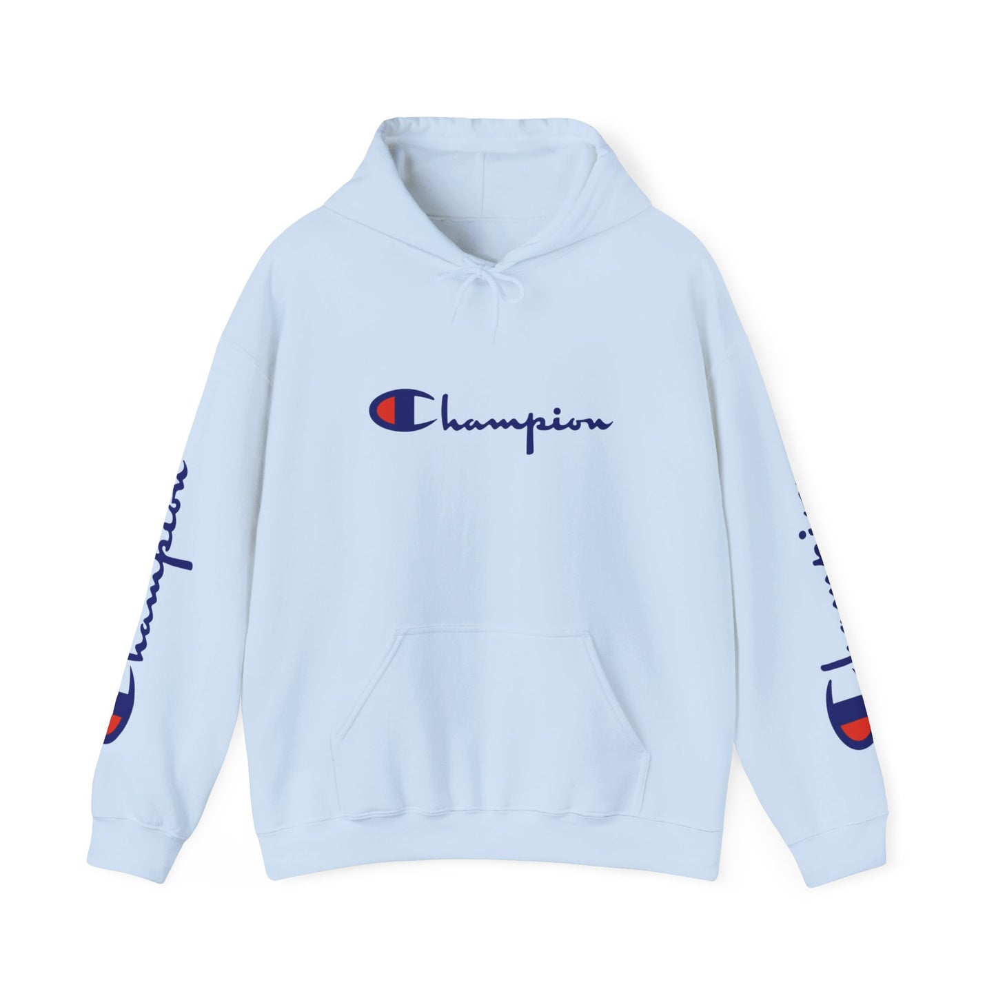 Champion Logo Unisex Hoodie, Cozy Streetwear Sweatshirt, Casual Layering Top, Gift for Him/Her, Everyday Comfort Wear