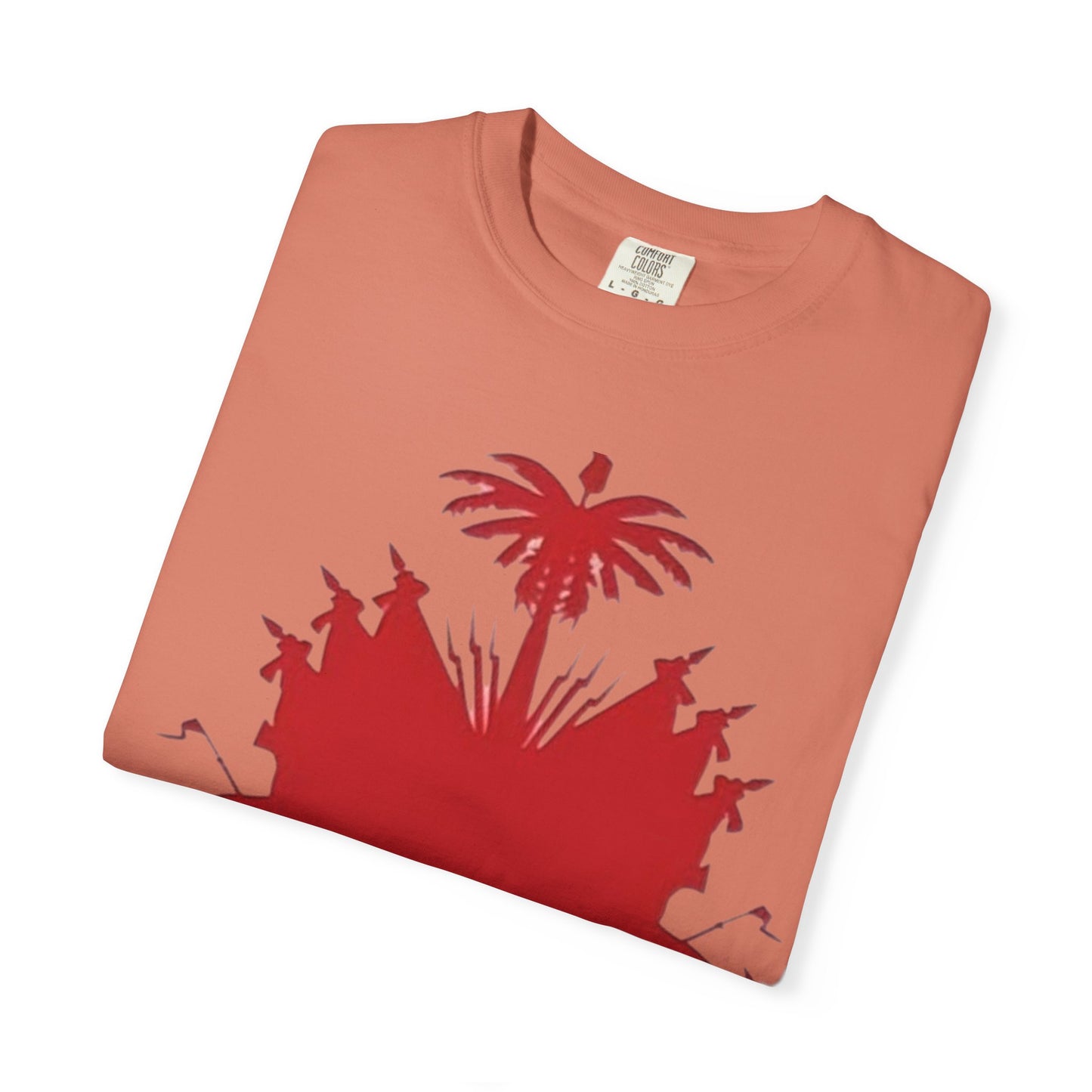 haiti Garment-Dyed T-Shirt with 'LEVEL' Design, Casual Wear, Street Style Tee, Gift for Gamers, Unique Graphic Shirt