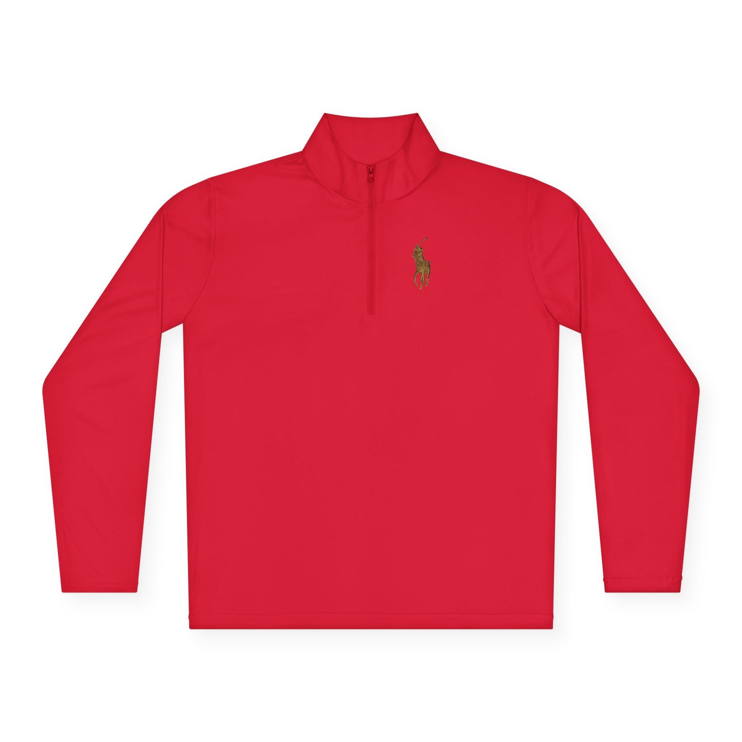 Quarter-Zip Pullover — Classic Polo Pony Embroidered Pullover
