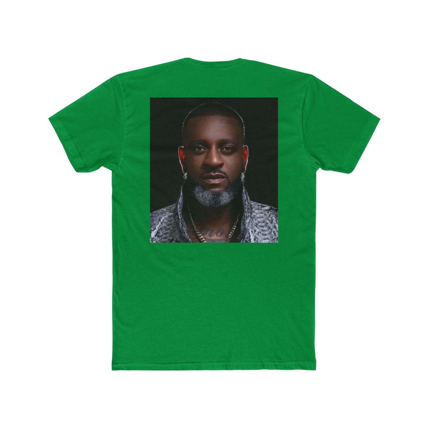 Unisex Cotton Crew Tee with Bold Portrait Design