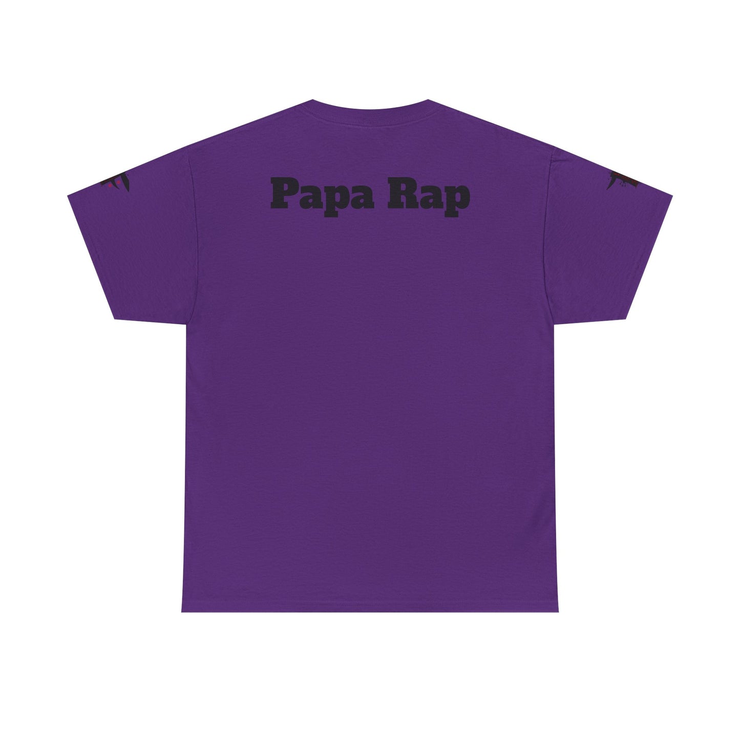 Festive Papa Rap Unisex Heavy Cotton Tee | Holiday Gift, Casual Wear, Graphic Tee, Family Celebration Shirt, Unique Gift for Dads