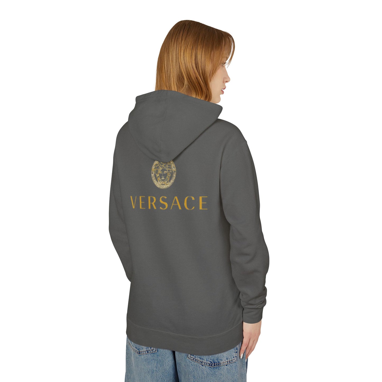 Chic Designer Hoodie with Versace Inspired Design, Luxury Sweatshirt, Fashion Layering Piece, Gift for Trendsetters, Unisex Casual Wear