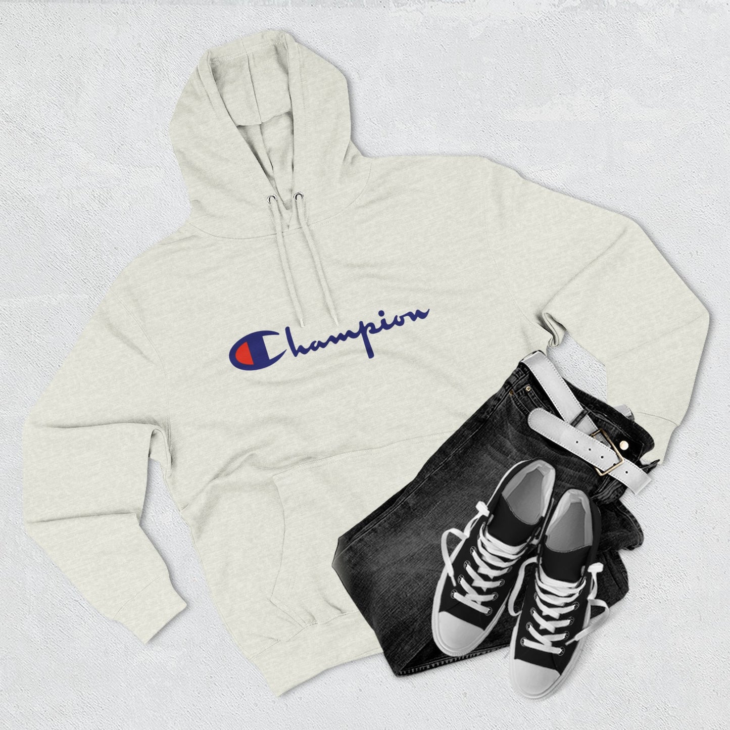 Champion Logo Hoodie – Classic Script Athletic Pullover