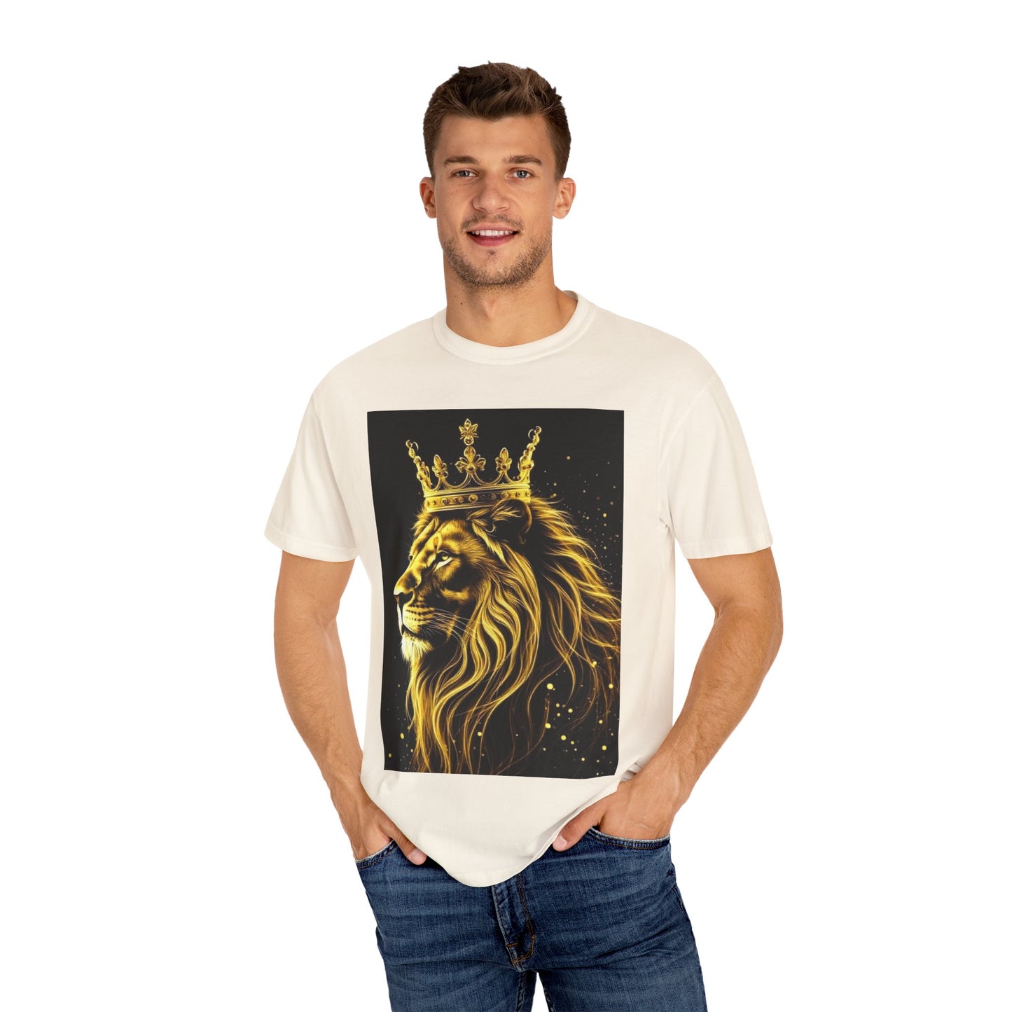 Lion King Crown T-Shirt — Regal Golden Lion Graphic Tee