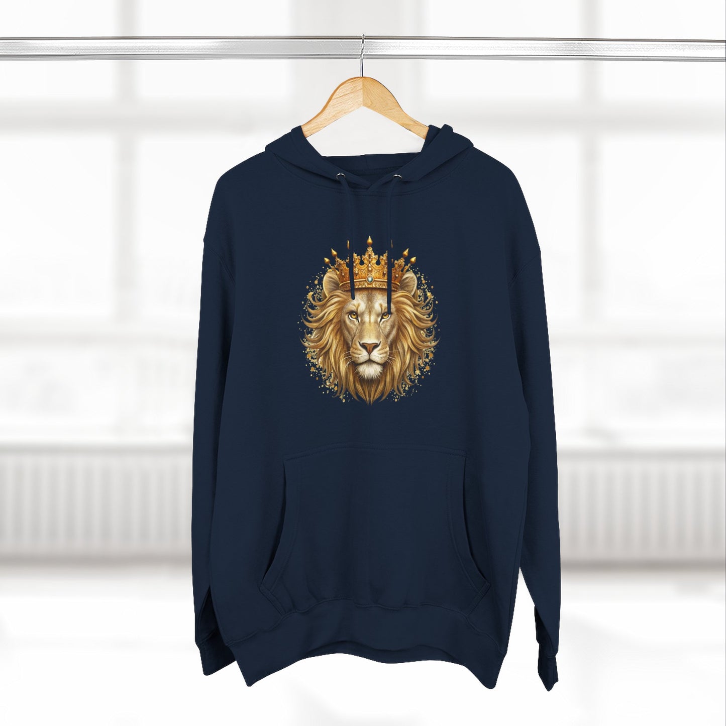 Lion with Crown Hoodie — Regal King Lion Graphic Sweatshirt