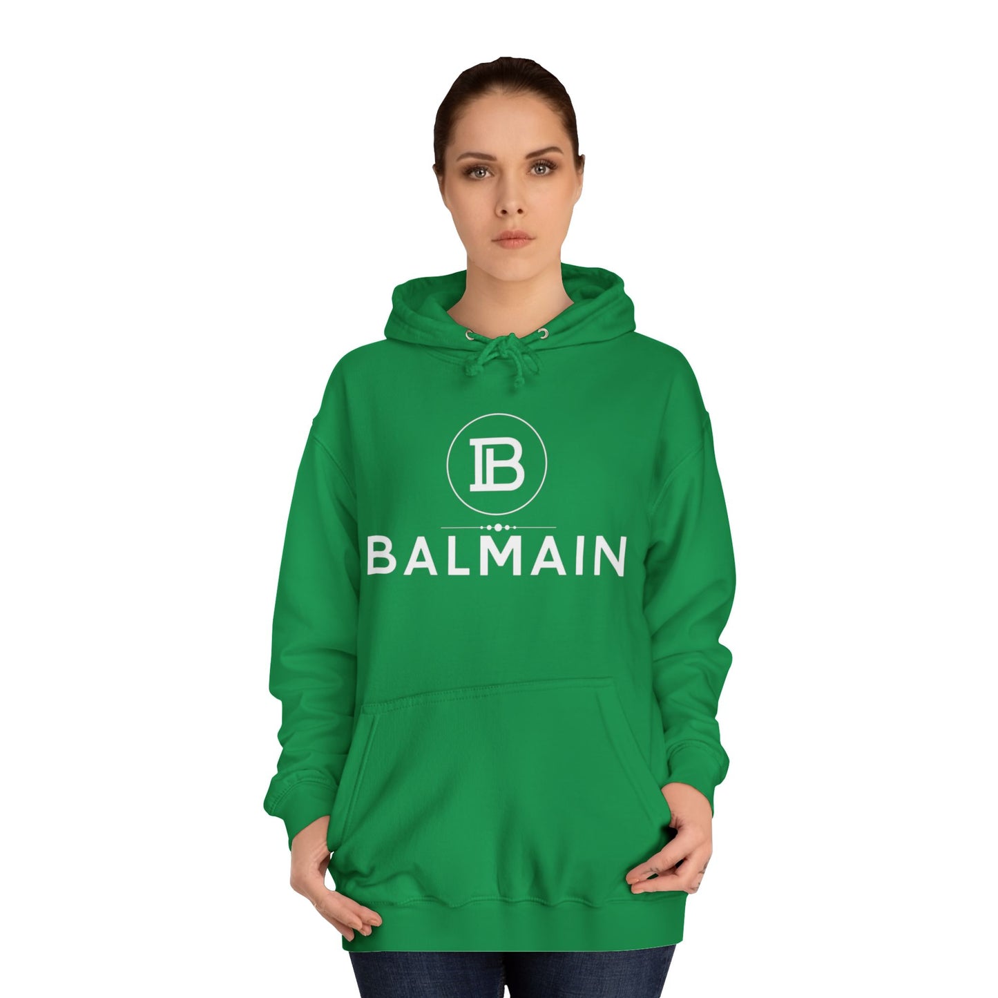 Stylish Unisex College Hoodie with BALMAIN Logo