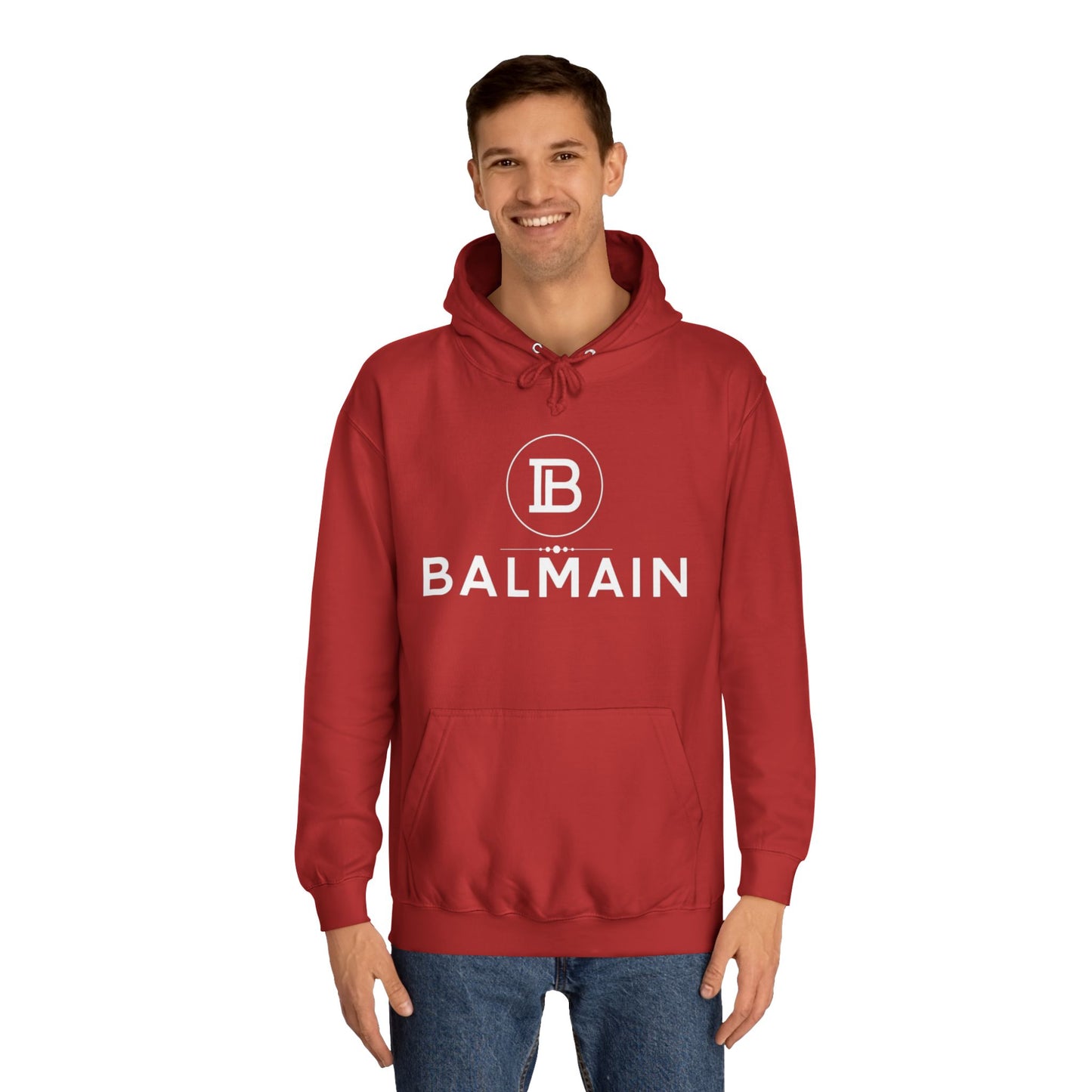 Stylish Unisex College Hoodie with BALMAIN Logo