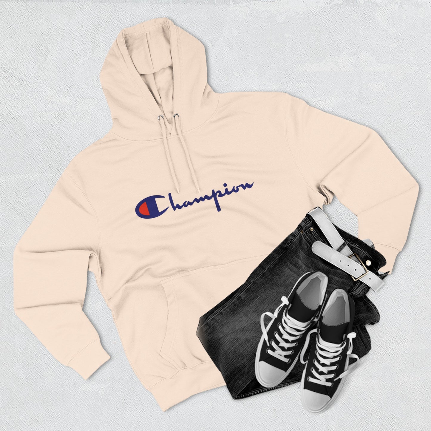 Champion Logo Hoodie – Classic Script Athletic Pullover