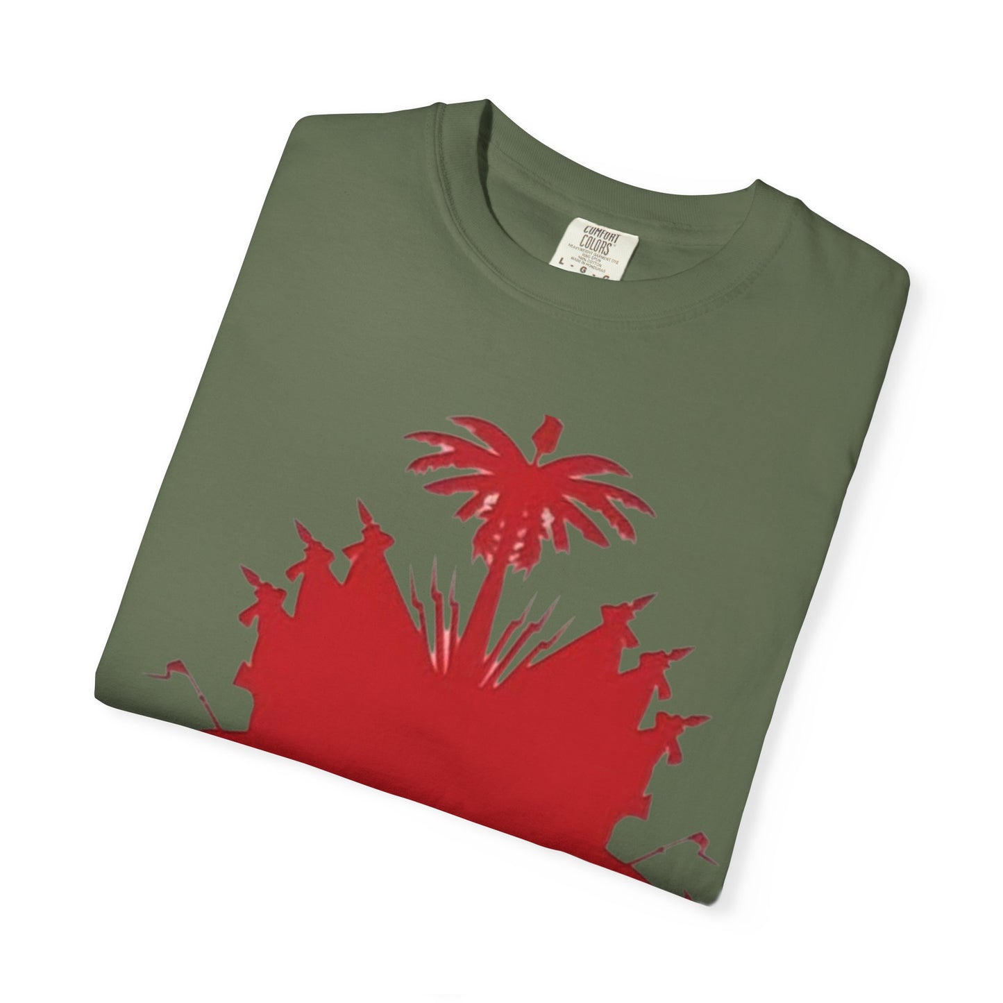 haiti Garment-Dyed T-Shirt with 'LEVEL' Design, Casual Wear, Street Style Tee, Gift for Gamers, Unique Graphic Shirt