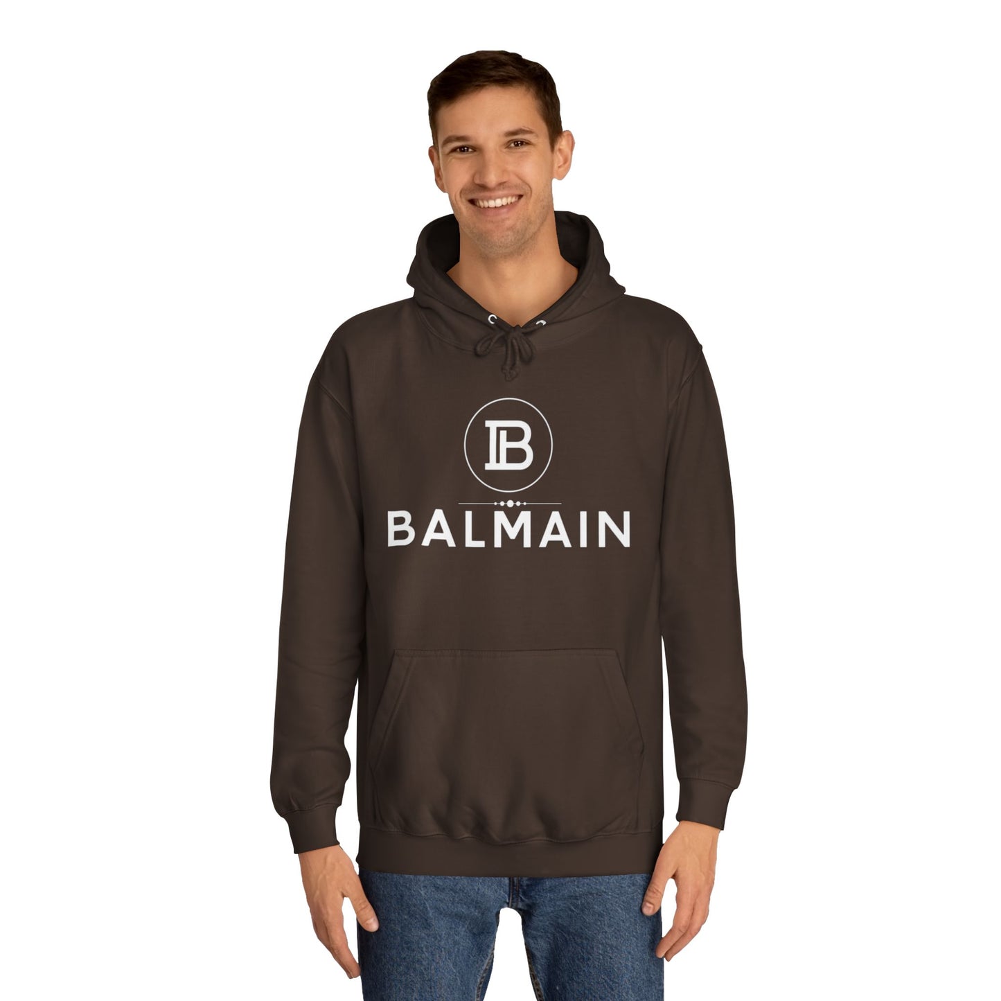 Stylish Unisex College Hoodie with BALMAIN Logo