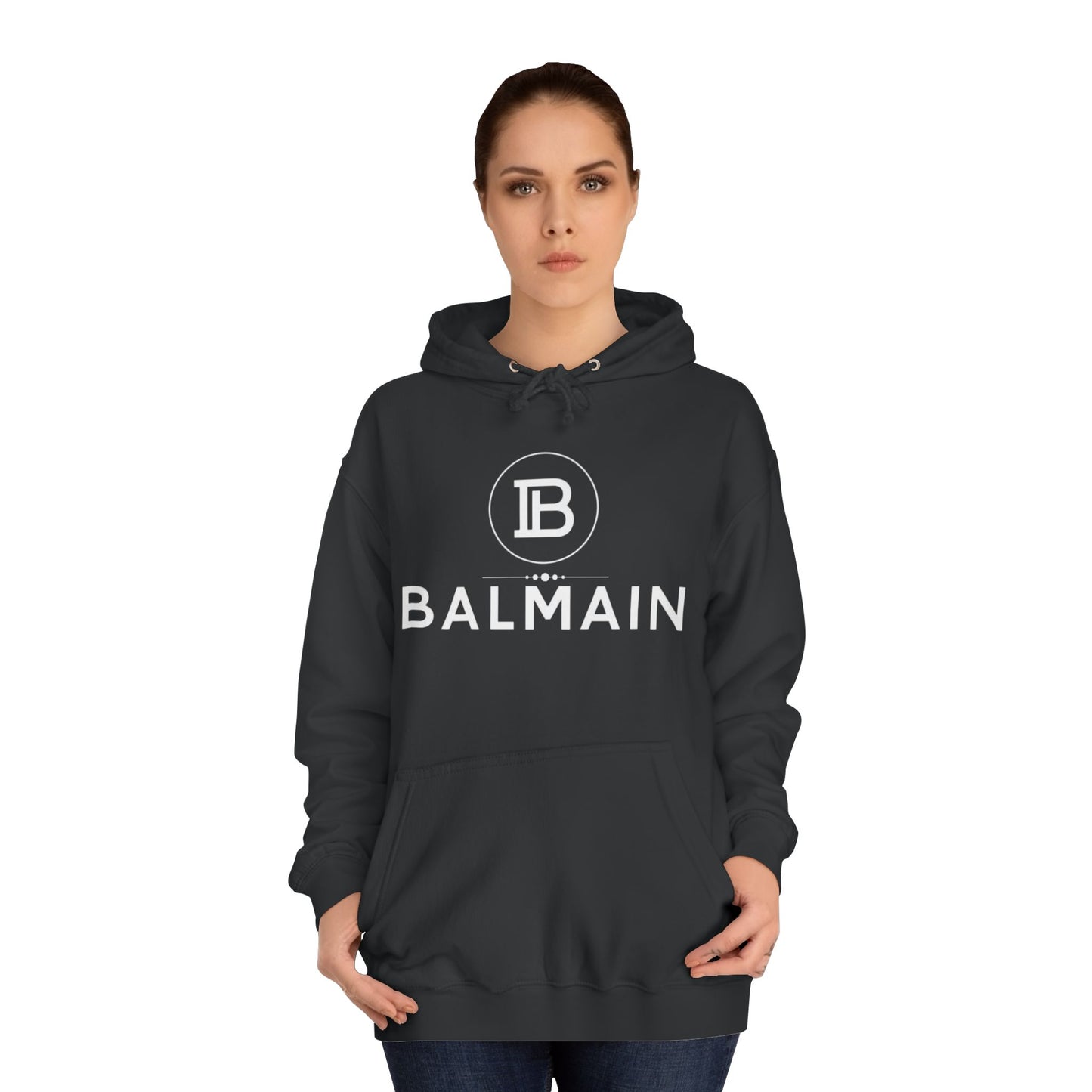 Stylish Unisex College Hoodie with BALMAIN Logo