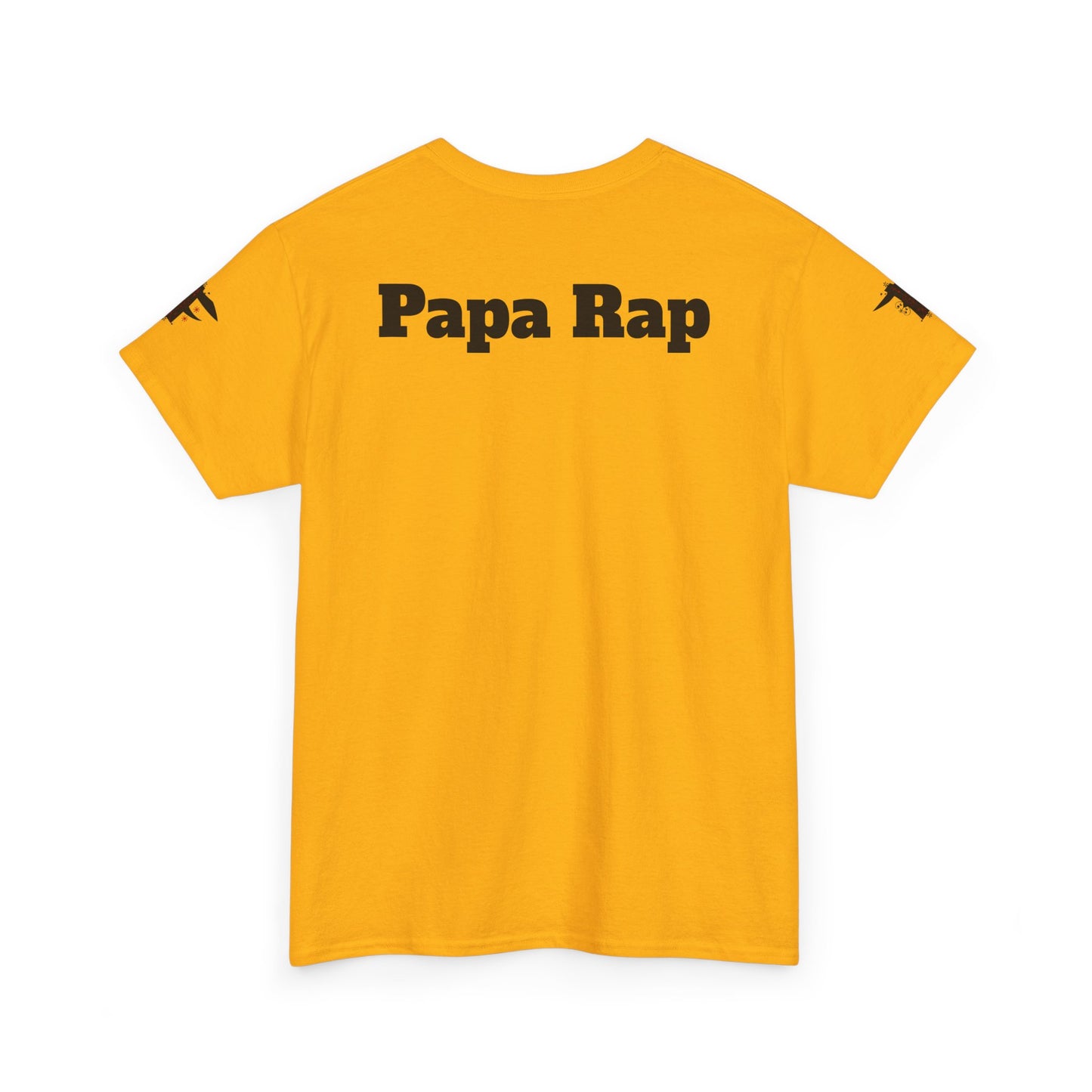 Festive Papa Rap Unisex Heavy Cotton Tee | Holiday Gift, Casual Wear, Graphic Tee, Family Celebration Shirt, Unique Gift for Dads