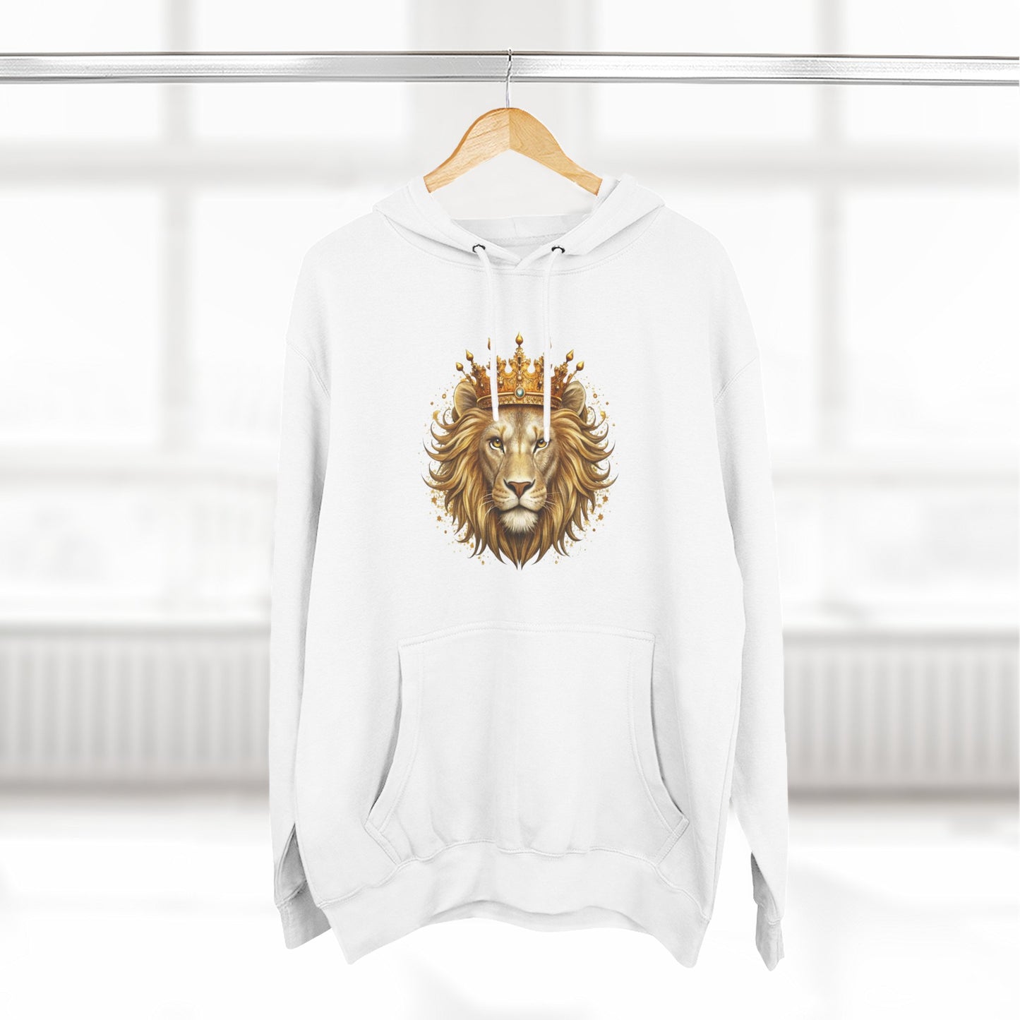 Lion with Crown Hoodie — Regal King Lion Graphic Sweatshirt
