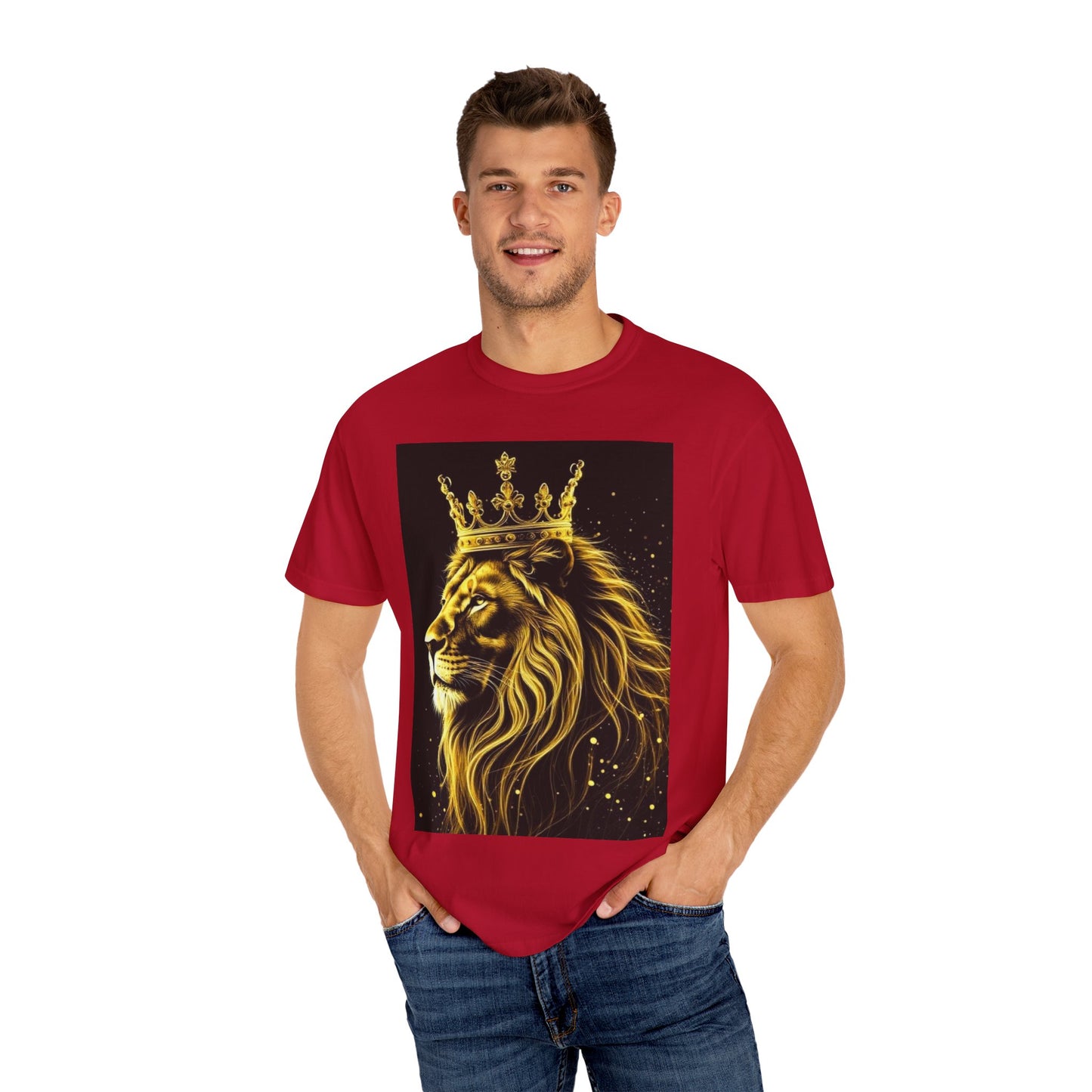 Lion King Crown T-Shirt — Regal Golden Lion Graphic Tee
