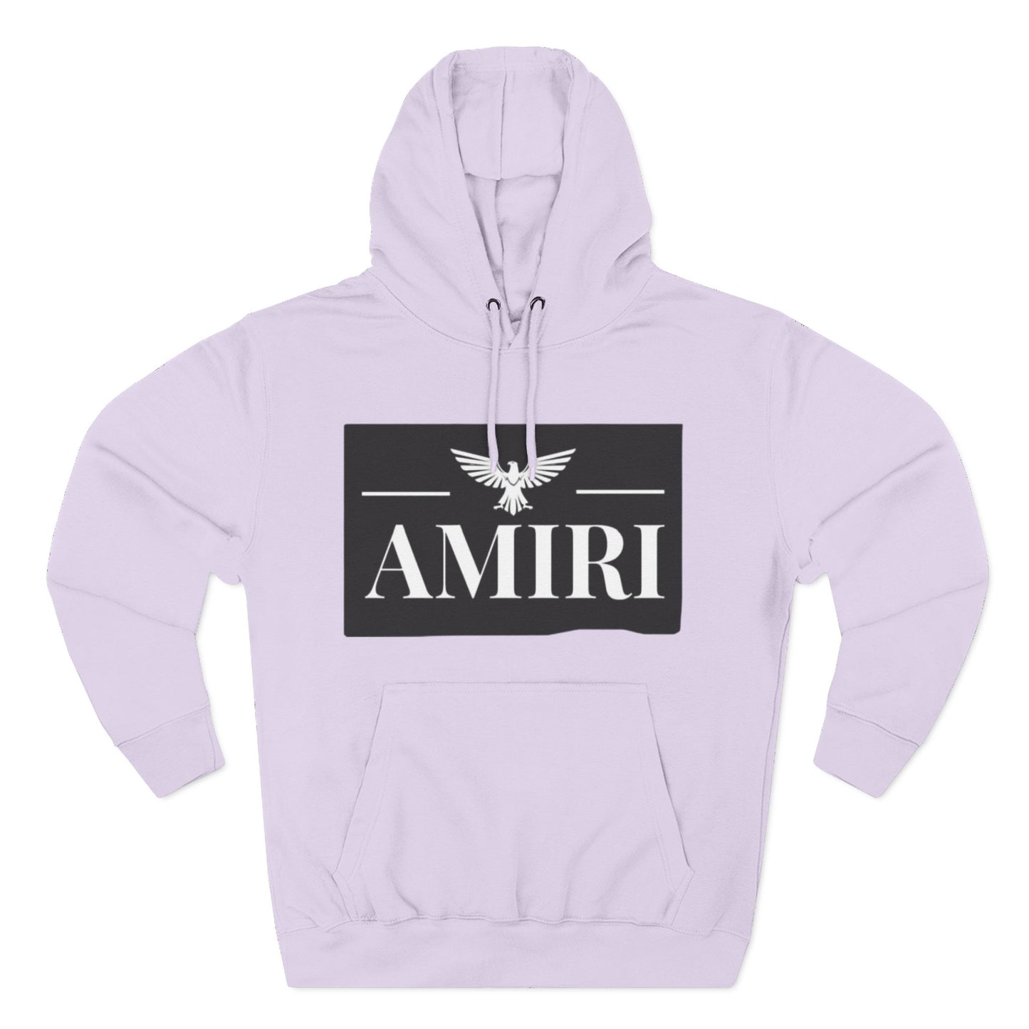Amiri Logo Hoodie — Graphic Fleece Pullover with Eagle Emblem