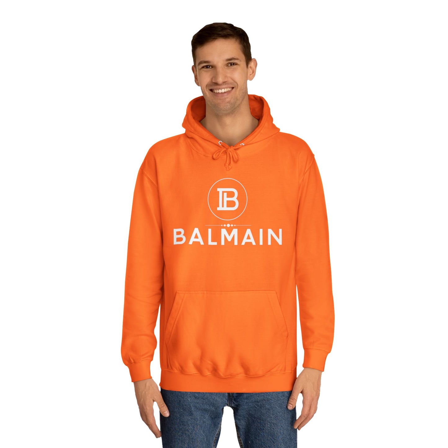 Stylish Unisex College Hoodie with BALMAIN Logo