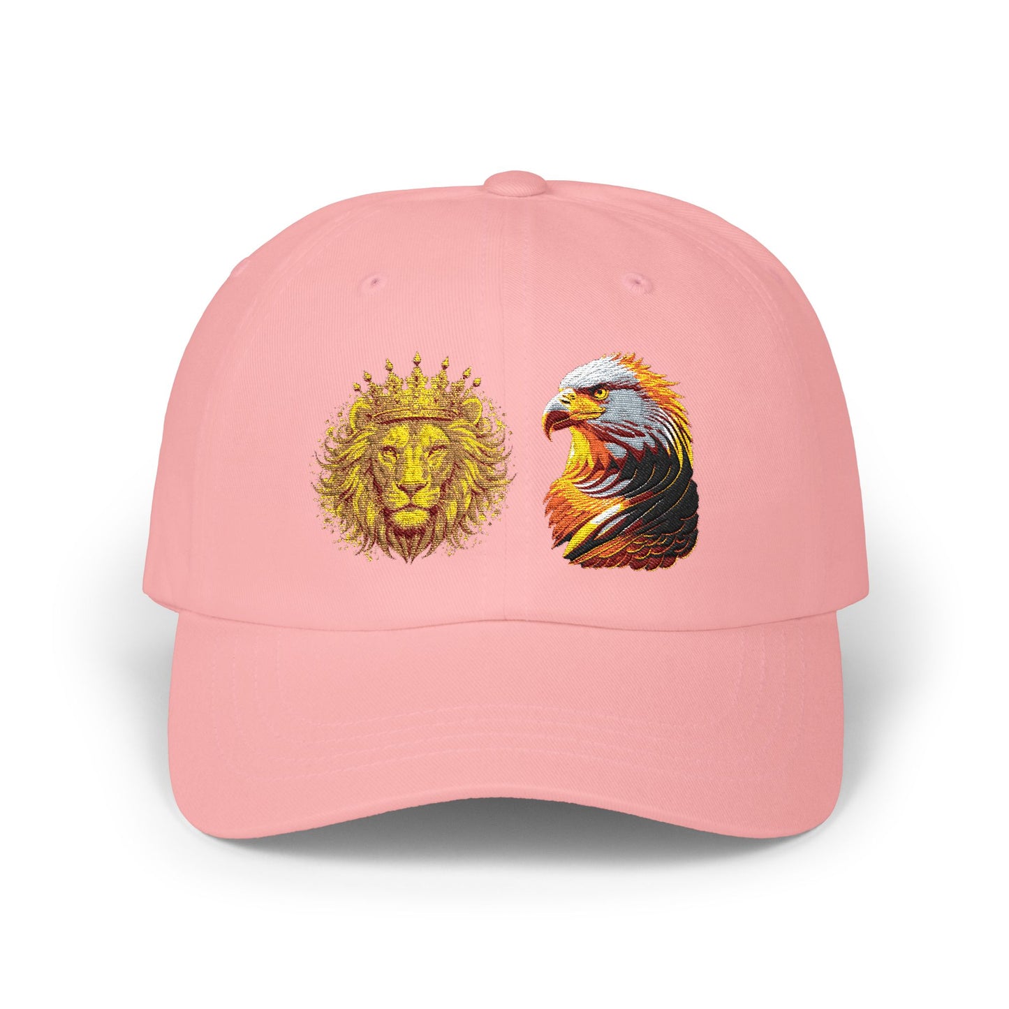 Lion and Eagle Dad Cap – Embroidered Sun Lion & Eagle Baseball Hat