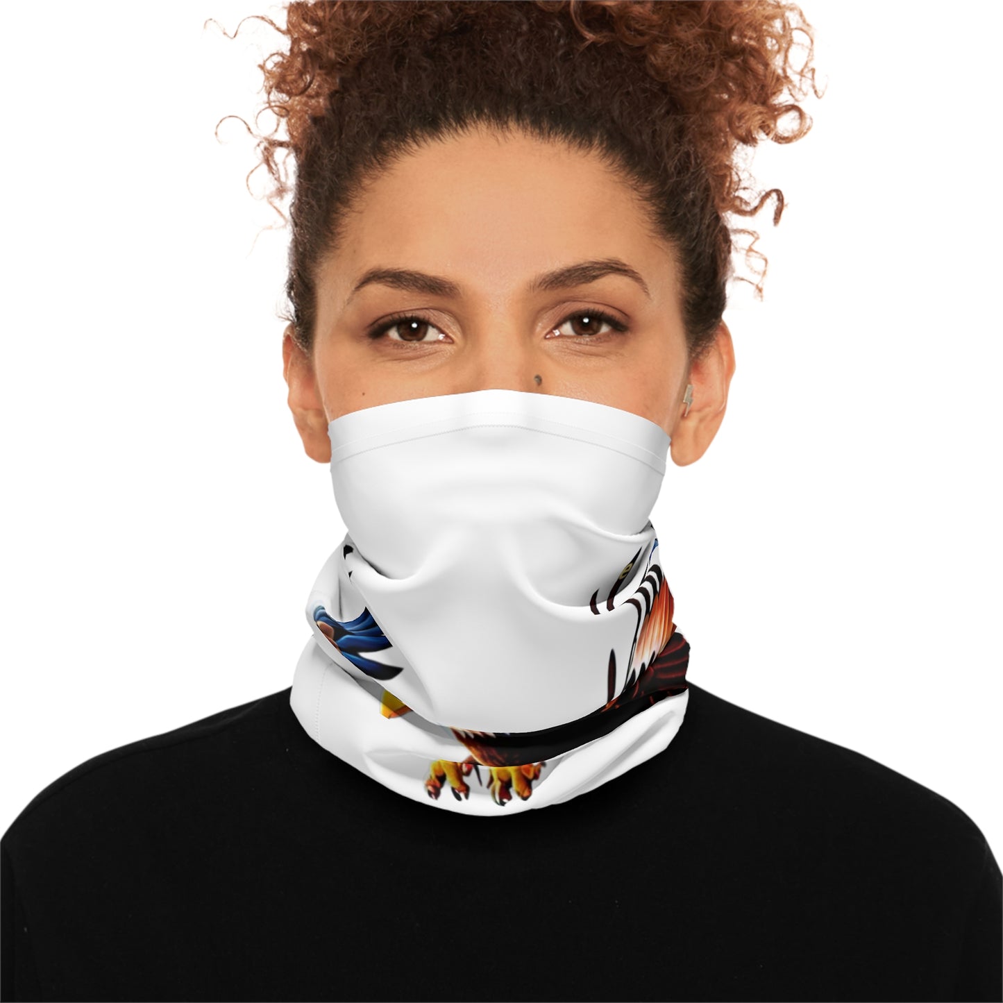 Bald Eagle Flight Midweight Neck Gaiter — Patriotic Outdoor Face/Neck Cover