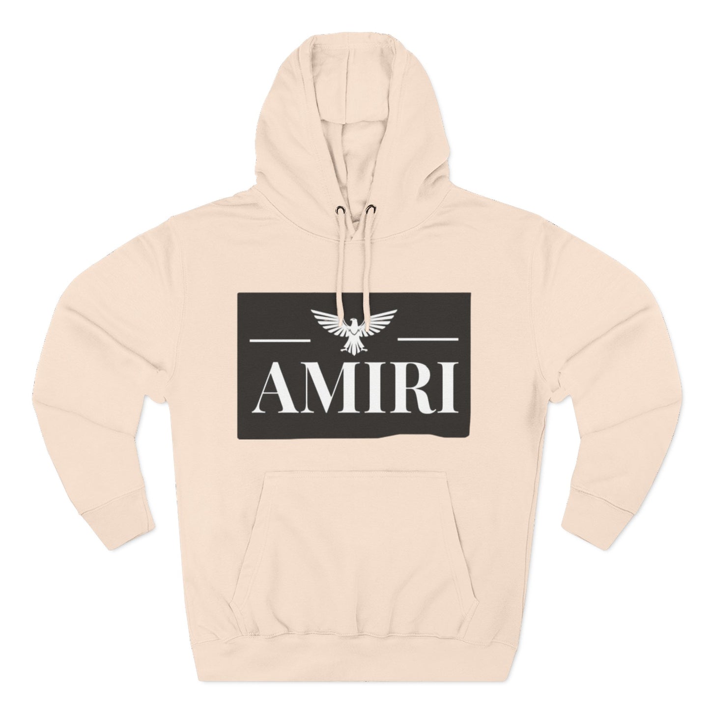 Amiri Logo Hoodie — Graphic Fleece Pullover with Eagle Emblem