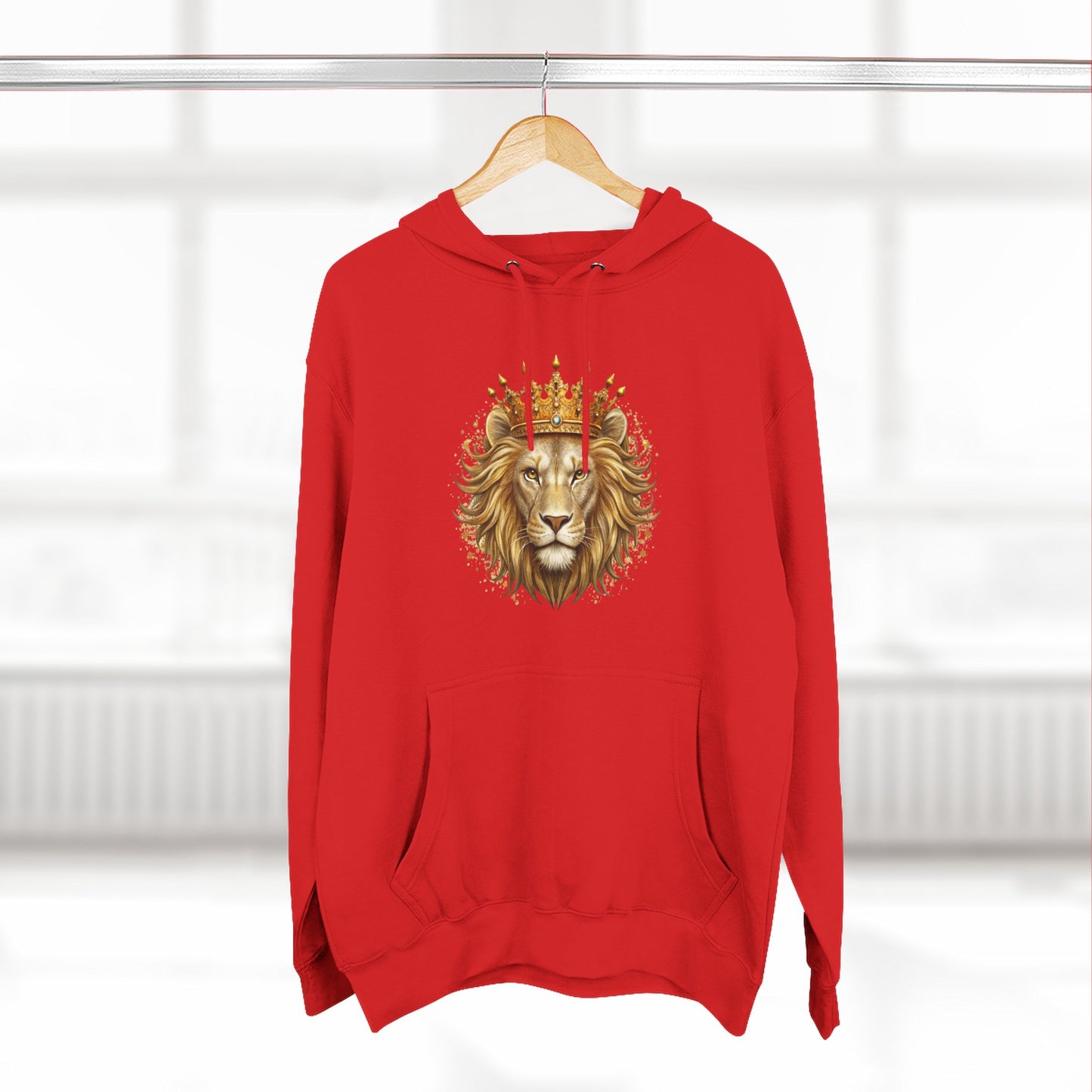 Lion with Crown Hoodie — Regal King Lion Graphic Sweatshirt