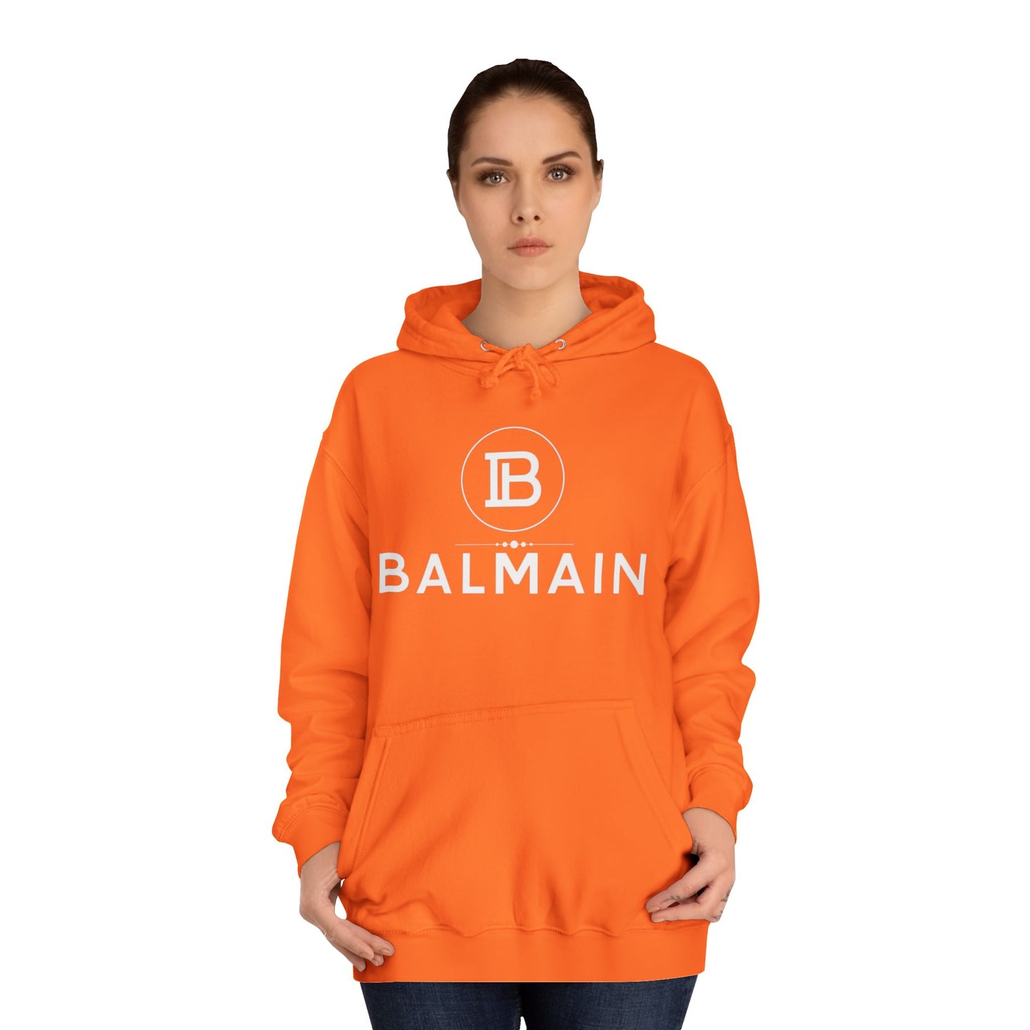 Stylish Unisex College Hoodie with BALMAIN Logo