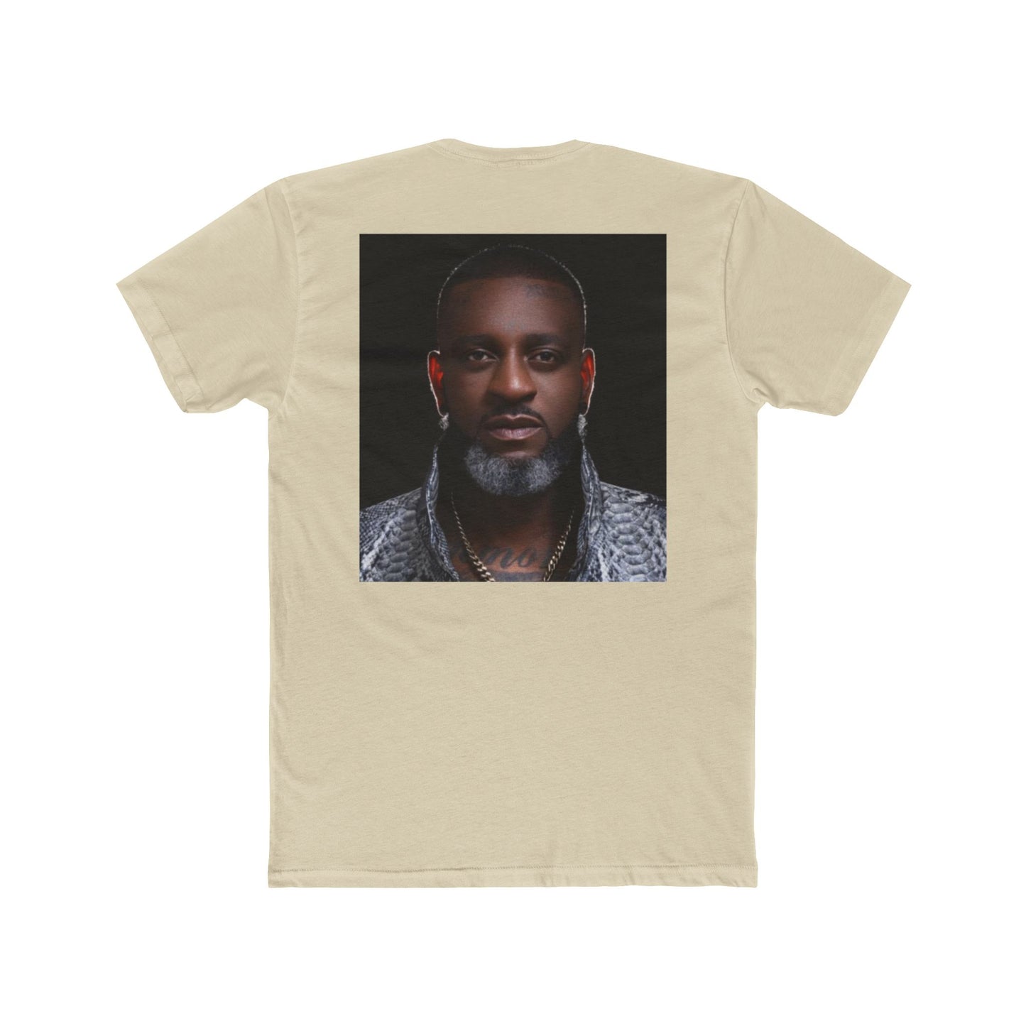 Unisex Cotton Crew Tee with Bold Portrait Design