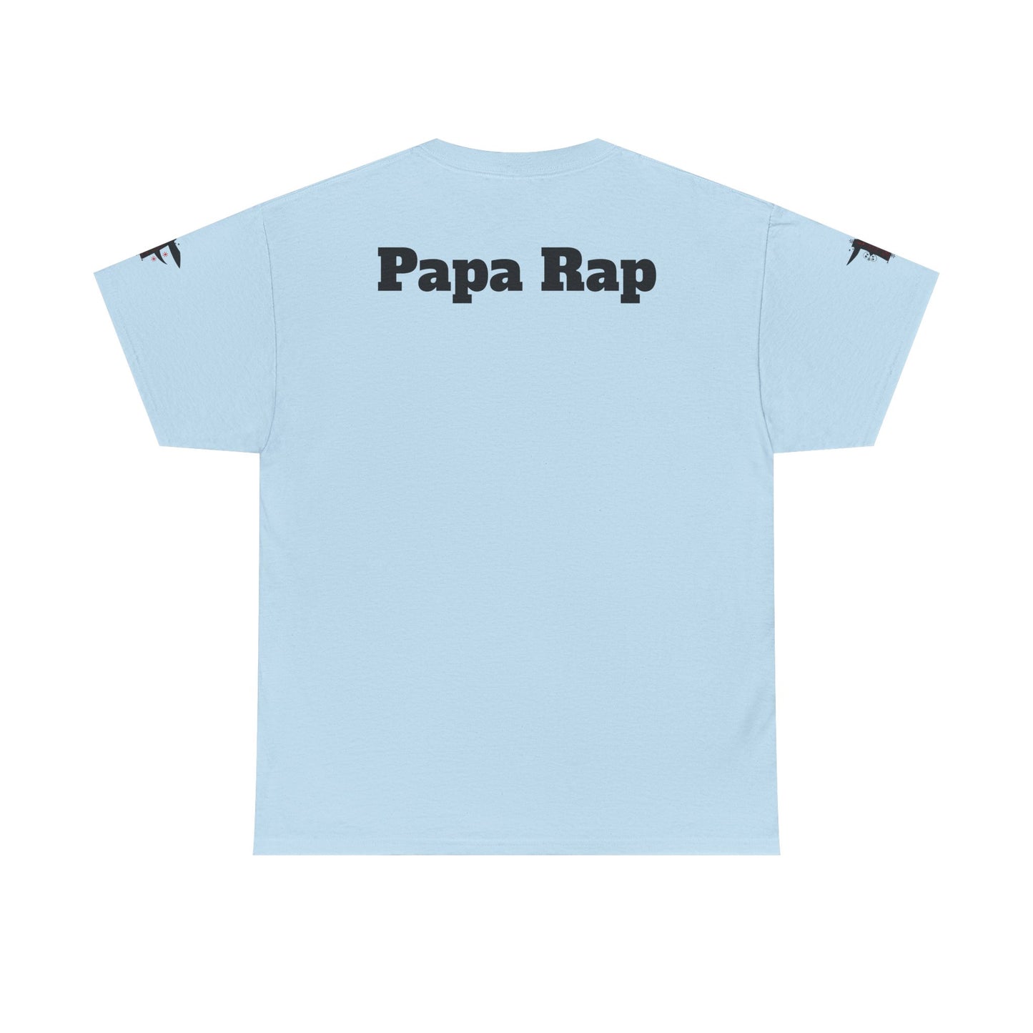 Festive Papa Rap Unisex Heavy Cotton Tee | Holiday Gift, Casual Wear, Graphic Tee, Family Celebration Shirt, Unique Gift for Dads