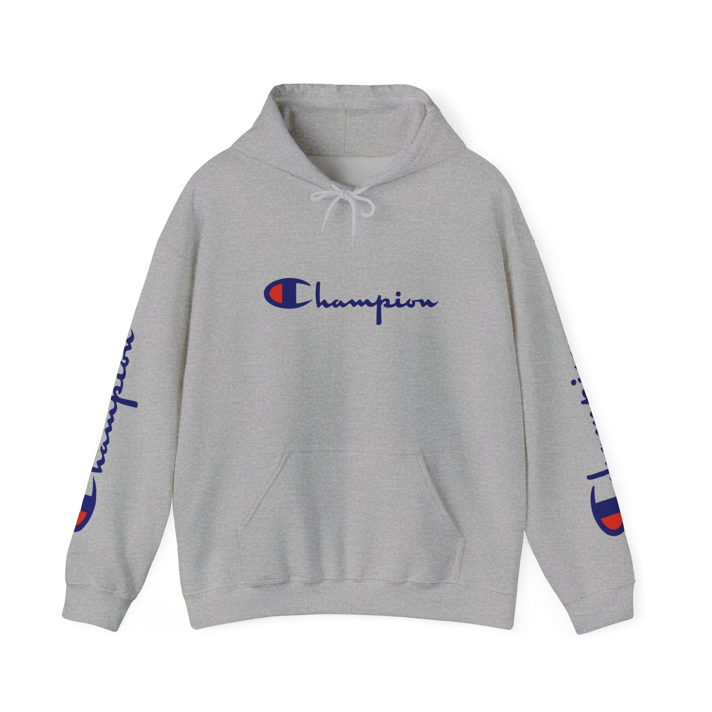 Champion Logo Unisex Hoodie, Cozy Streetwear Sweatshirt, Casual Layering Top, Gift for Him/Her, Everyday Comfort Wear