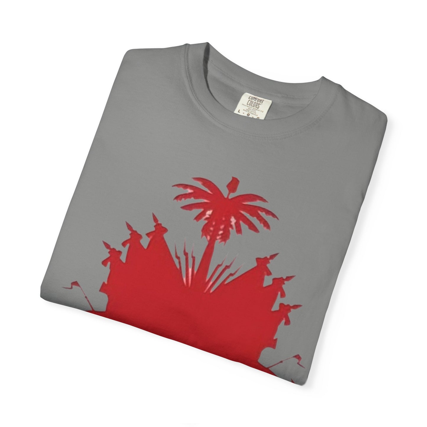 haiti Garment-Dyed T-Shirt with 'LEVEL' Design, Casual Wear, Street Style Tee, Gift for Gamers, Unique Graphic Shirt