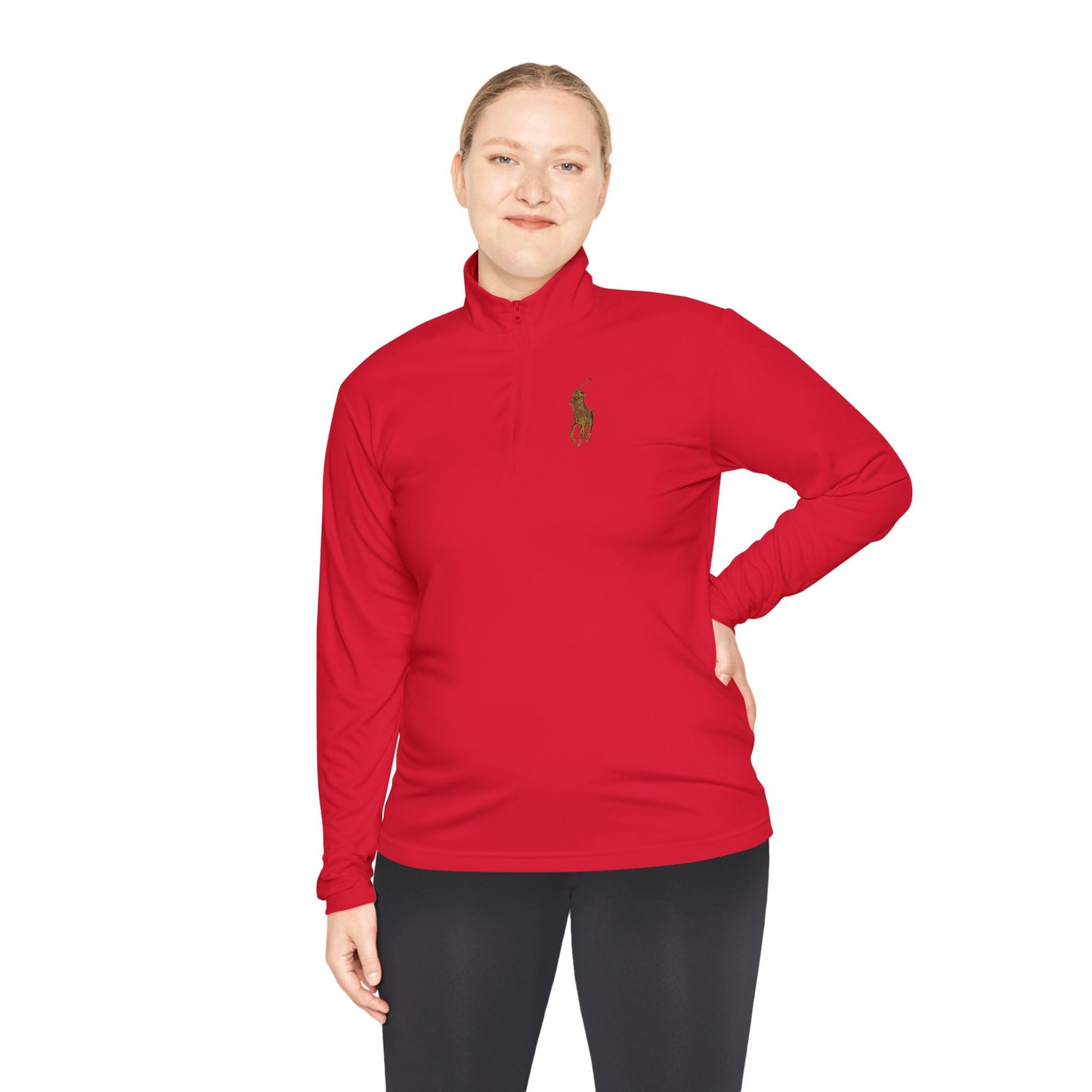Quarter-Zip Pullover — Classic Polo Pony Embroidered Pullover