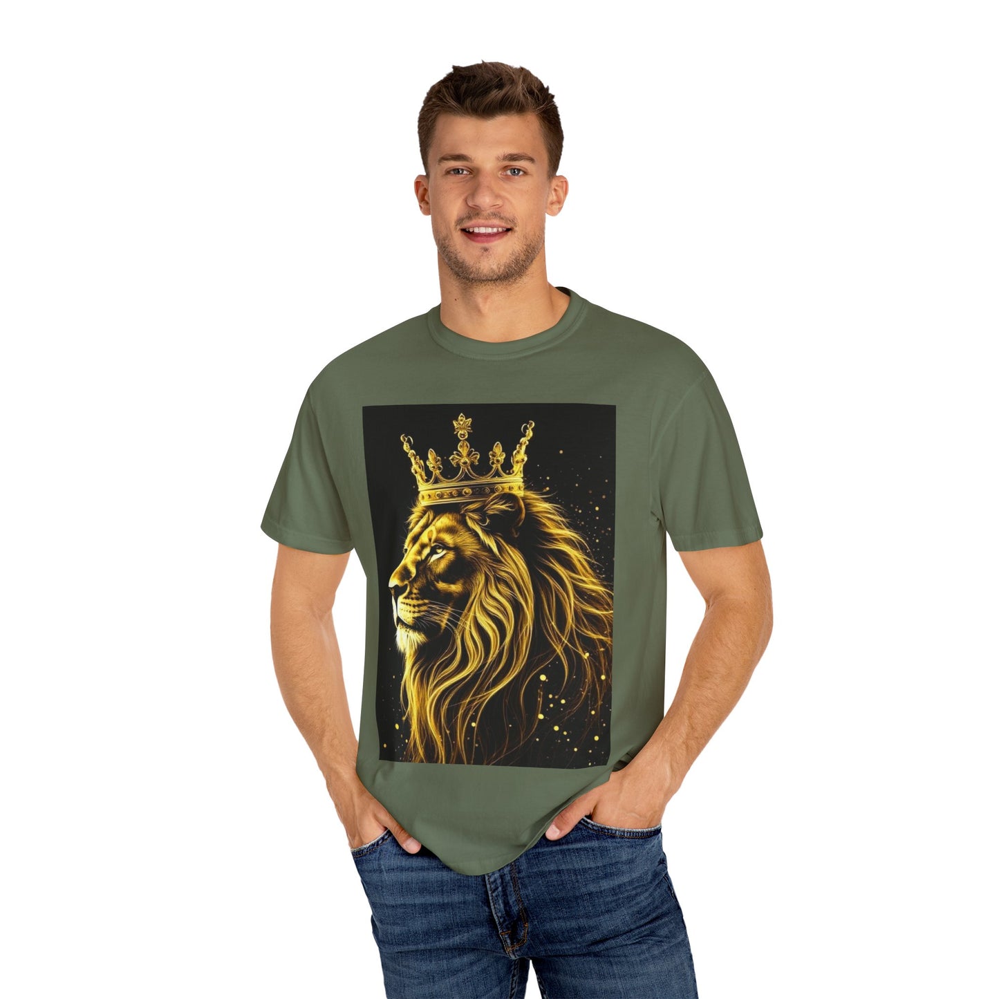 Lion King Crown T-Shirt — Regal Golden Lion Graphic Tee