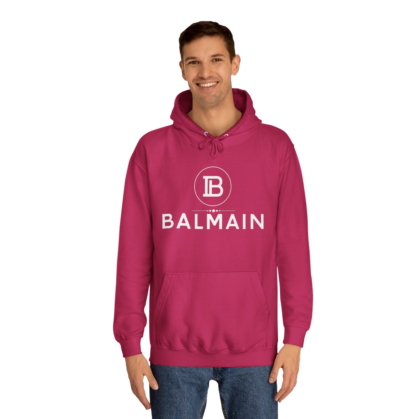 Stylish Unisex College Hoodie with BALMAIN Logo