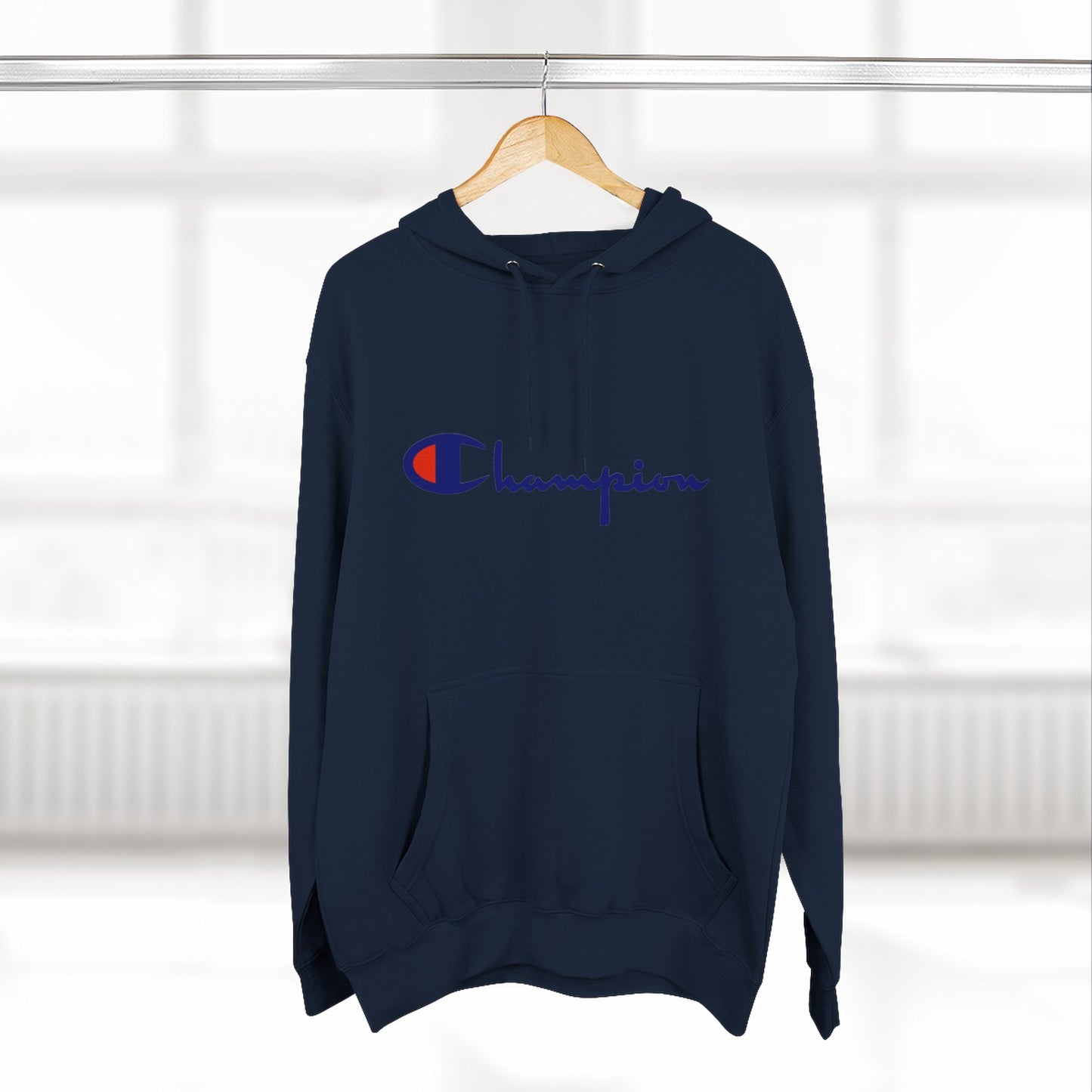 Champion Logo Hoodie – Classic Script Athletic Pullover