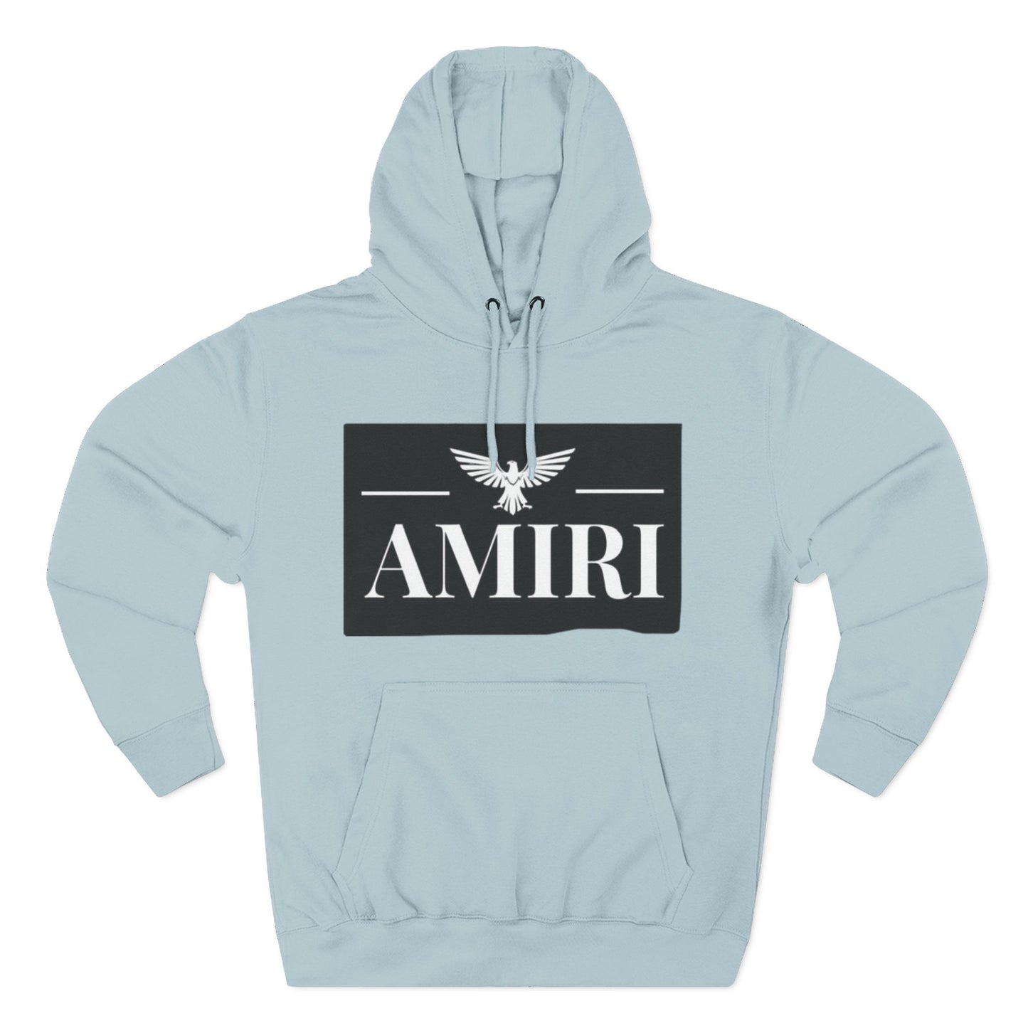 Amiri Logo Hoodie — Graphic Fleece Pullover with Eagle Emblem