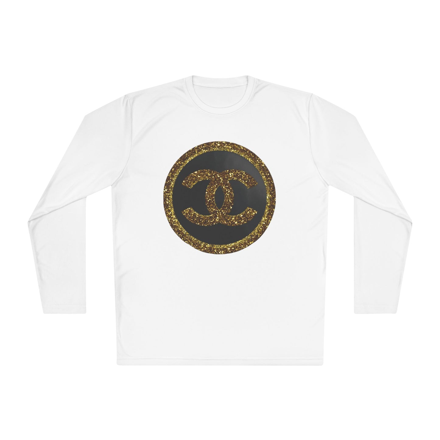 Gold Glitter Interlocking Logo Long Sleeve Tee