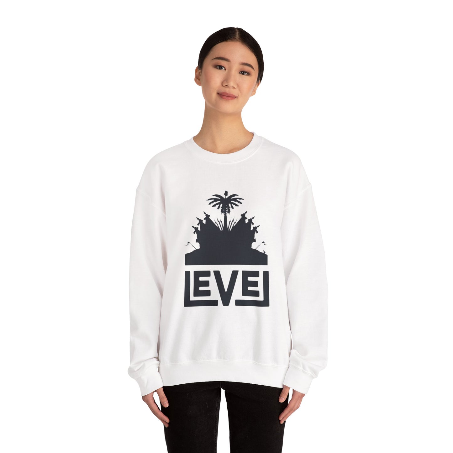 Urban Level Vibe Crewneck Sweatshirt | Unisex Casual Wear, Trendy Layering, Gift for Him/Her, Street Style, Everyday Comfort