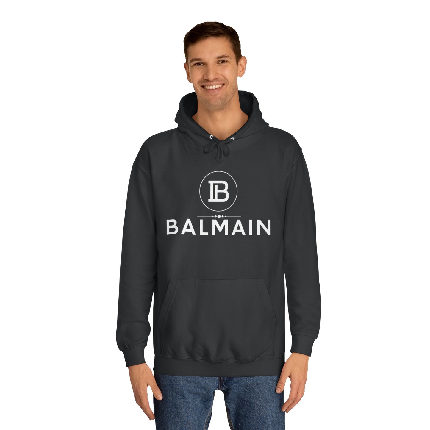 Stylish Unisex College Hoodie with BALMAIN Logo