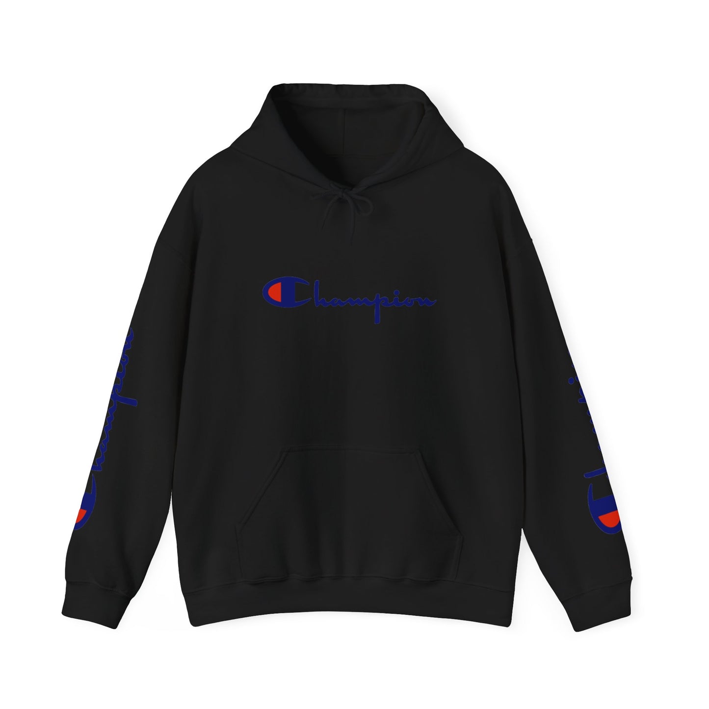 Champion Logo Unisex Hoodie, Cozy Streetwear Sweatshirt, Casual Layering Top, Gift for Him/Her, Everyday Comfort Wear